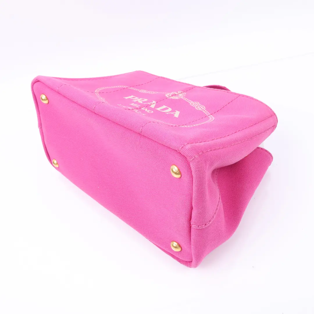 Prada Canapa Tote Pink Canvas Mini Tote Bag