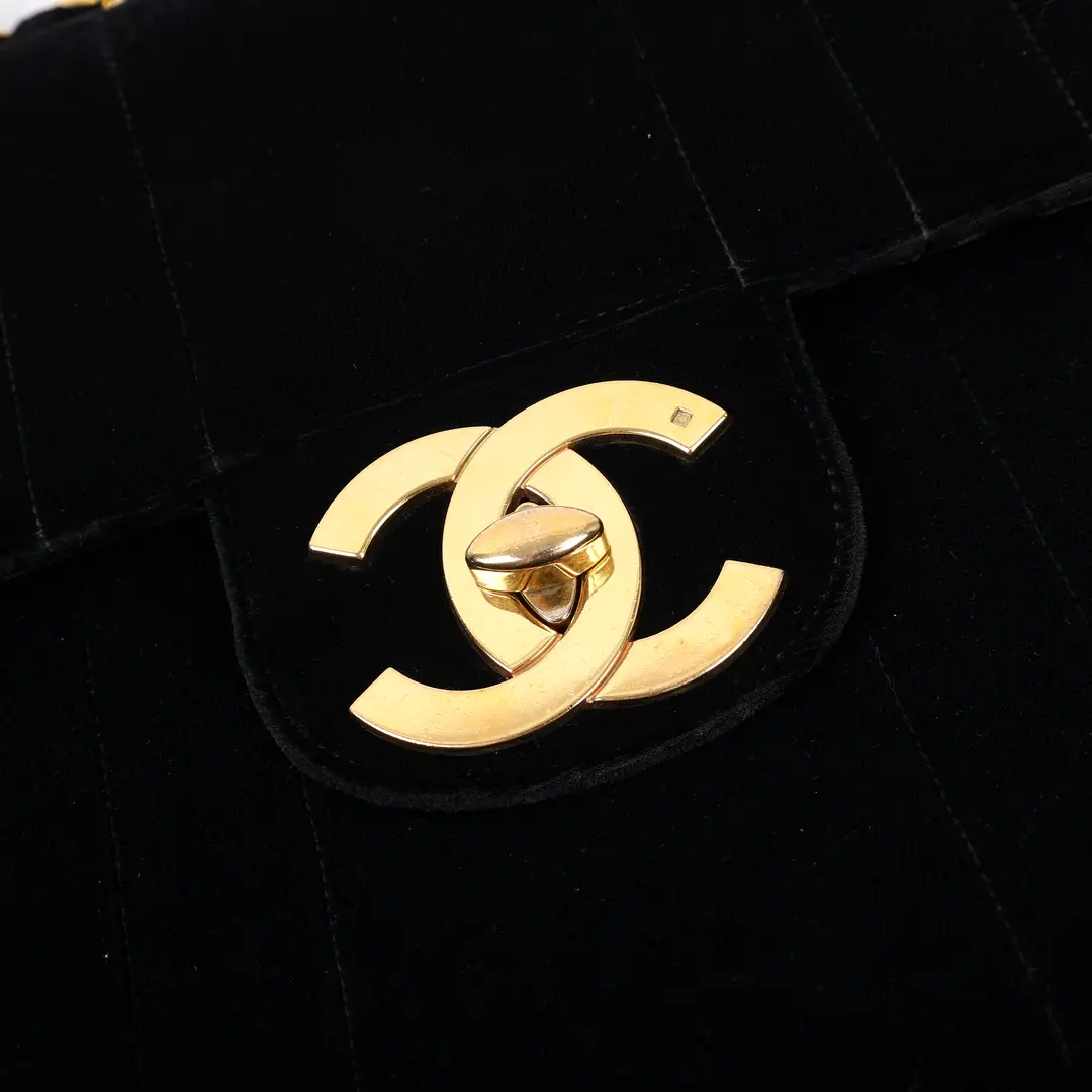 Chanel Classic Flap Black Velvet Shoulder Bag