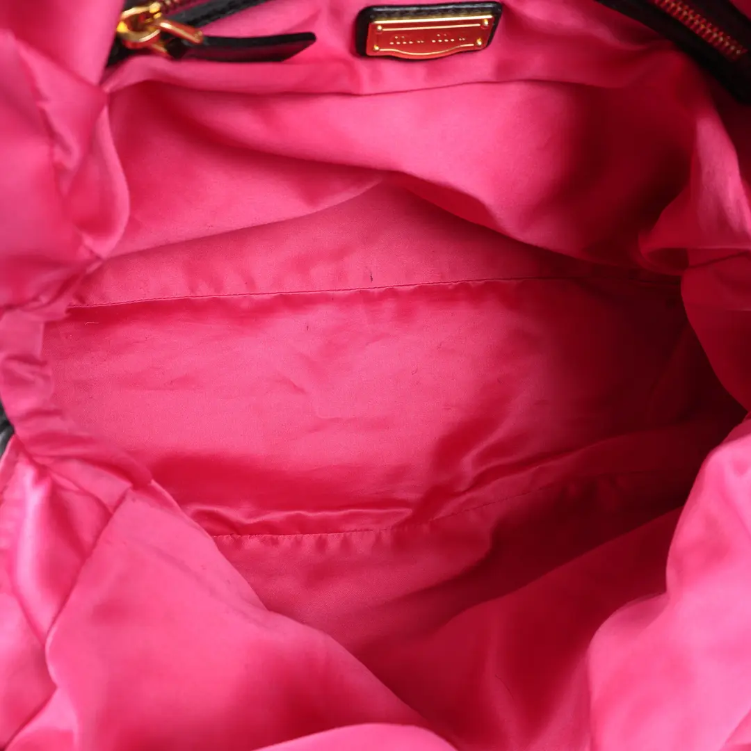 Miu Miu Vitello Lux Black Leather Shoulder Bag