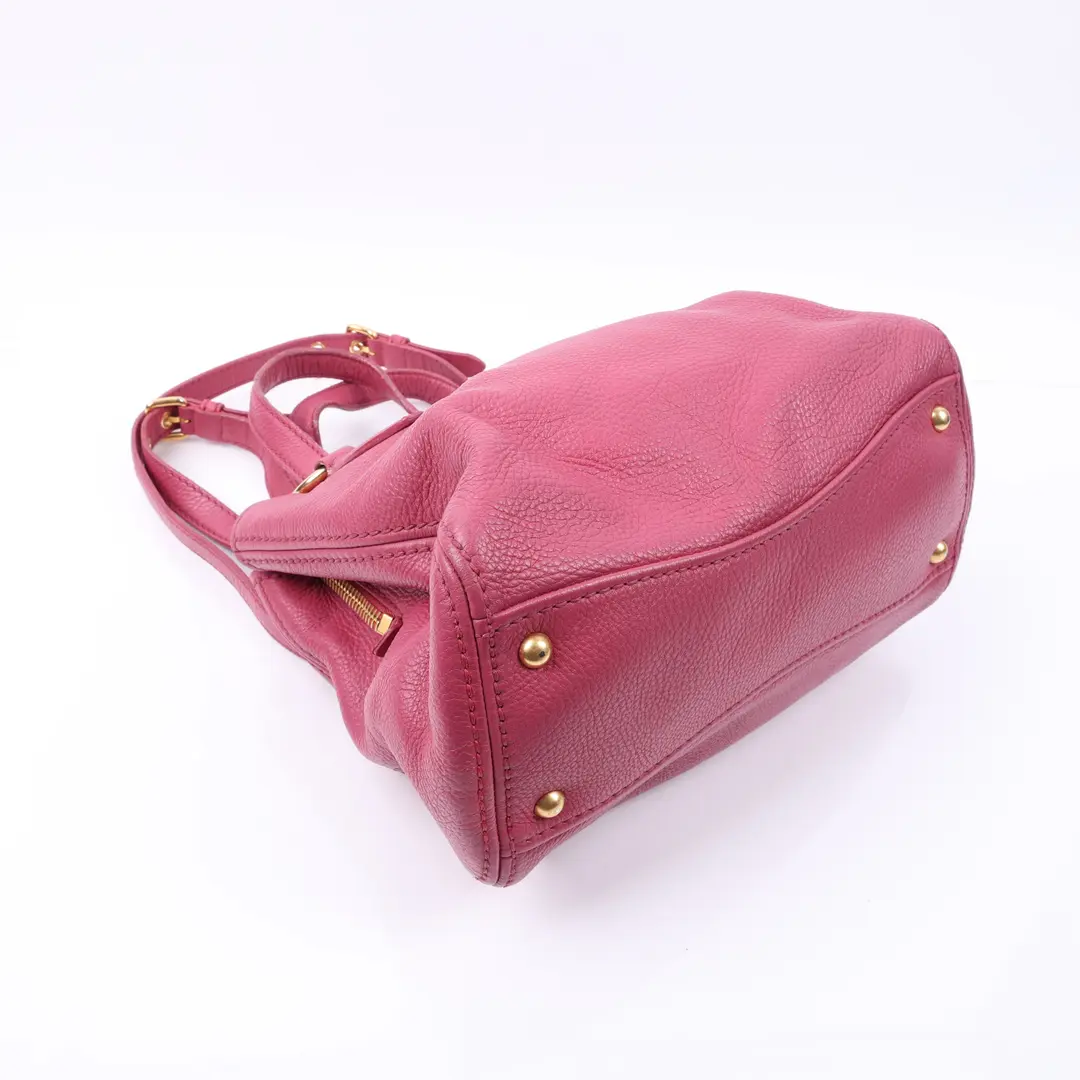 Miu Miu Vitello Phenix Pink Leather Shoulder Bag