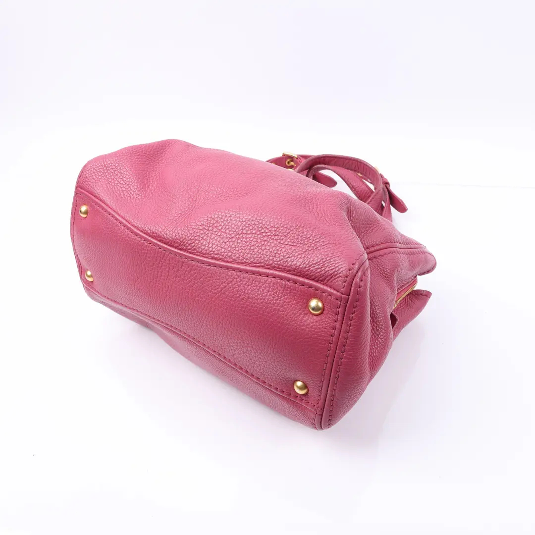 Miu Miu Vitello Phenix Pink Leather Shoulder Bag