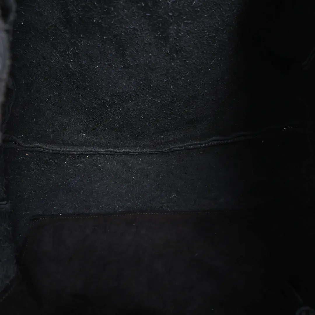 Black Pebbled Leather Tote Bag