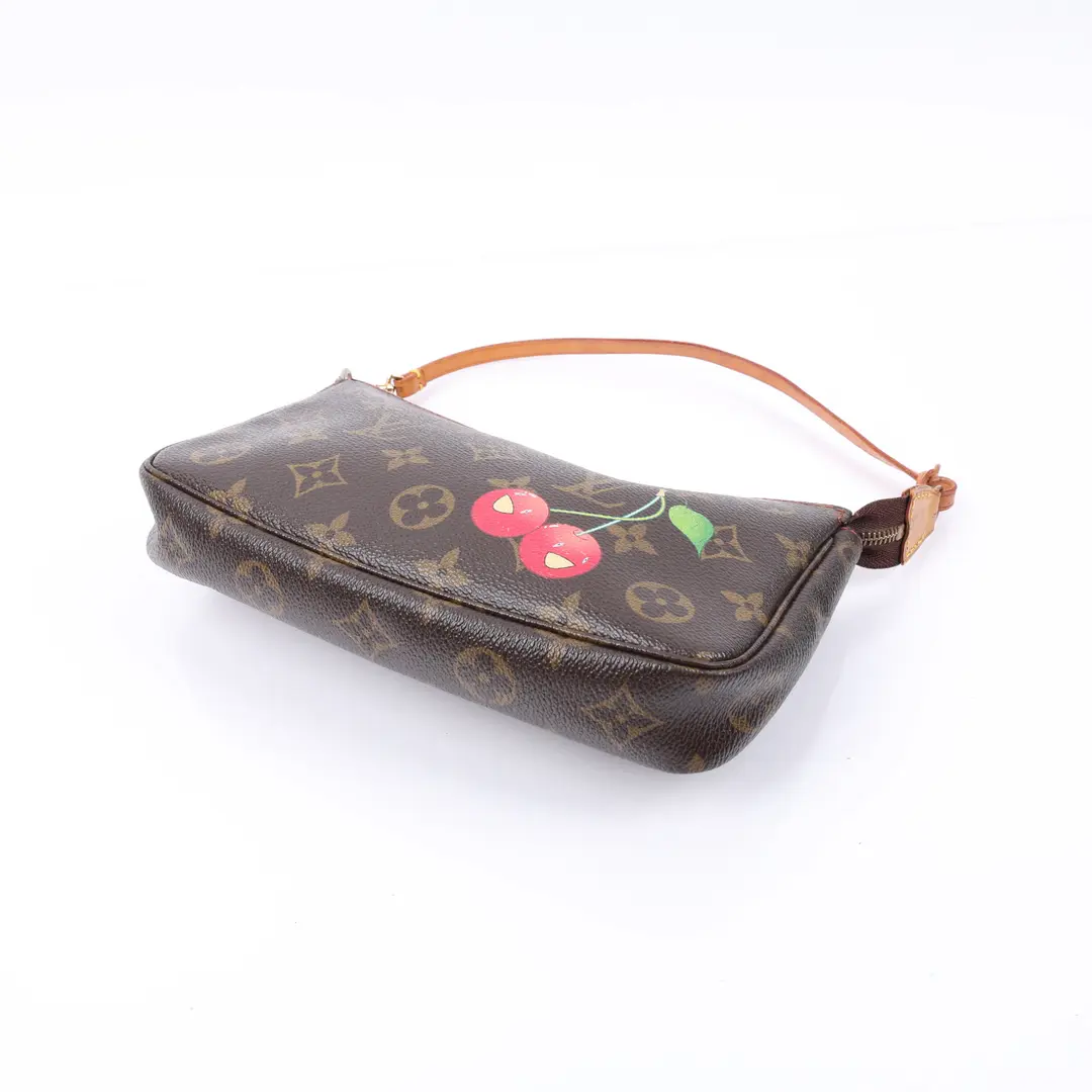 Louis Vuitton Cerises Pochette Accessoires Brown Canvas