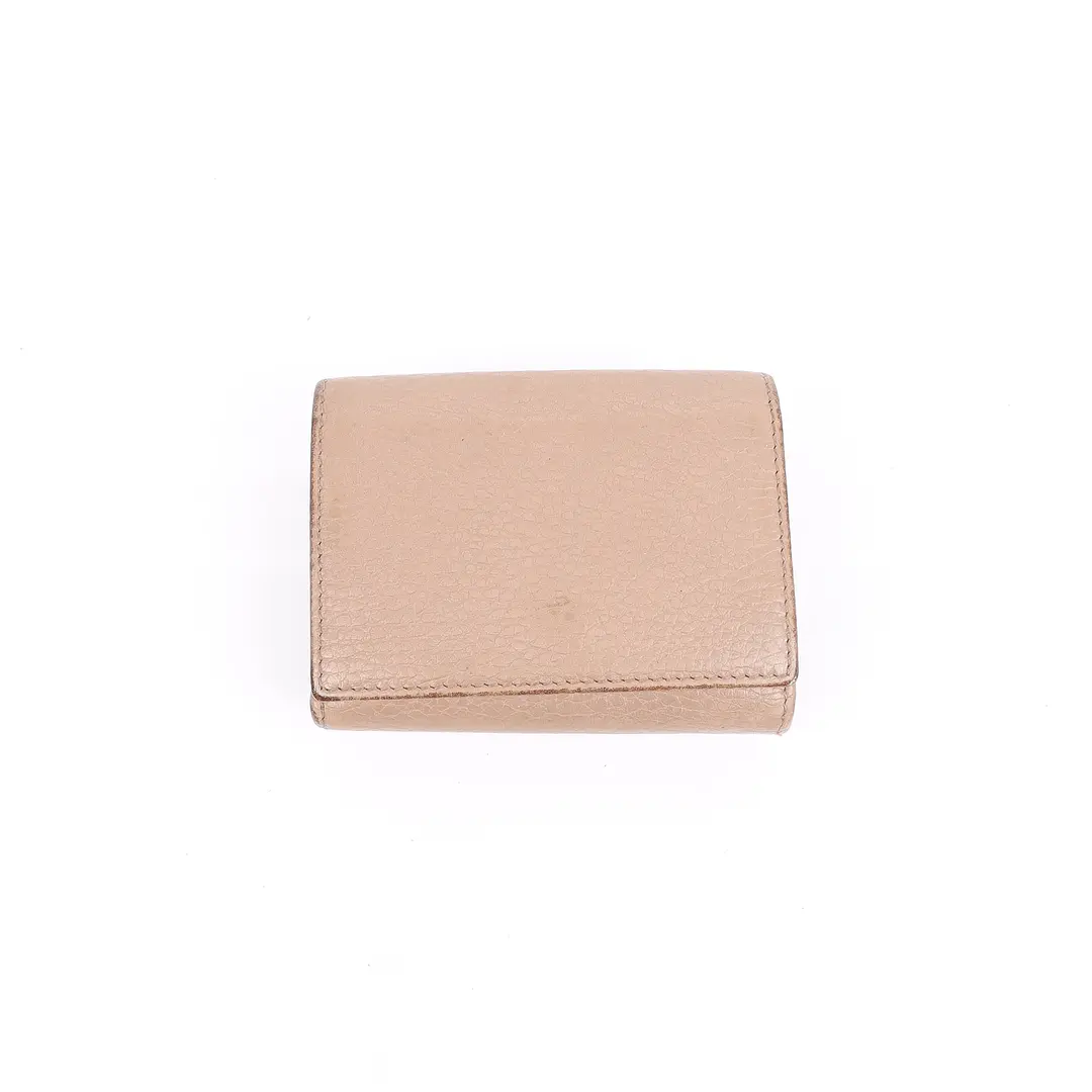 Gucci GG Marmont Beige Leather Wallet