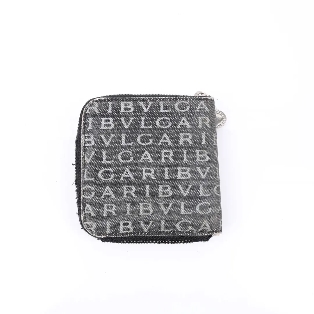 Bvlgari Logomania Black Canvas Wallet