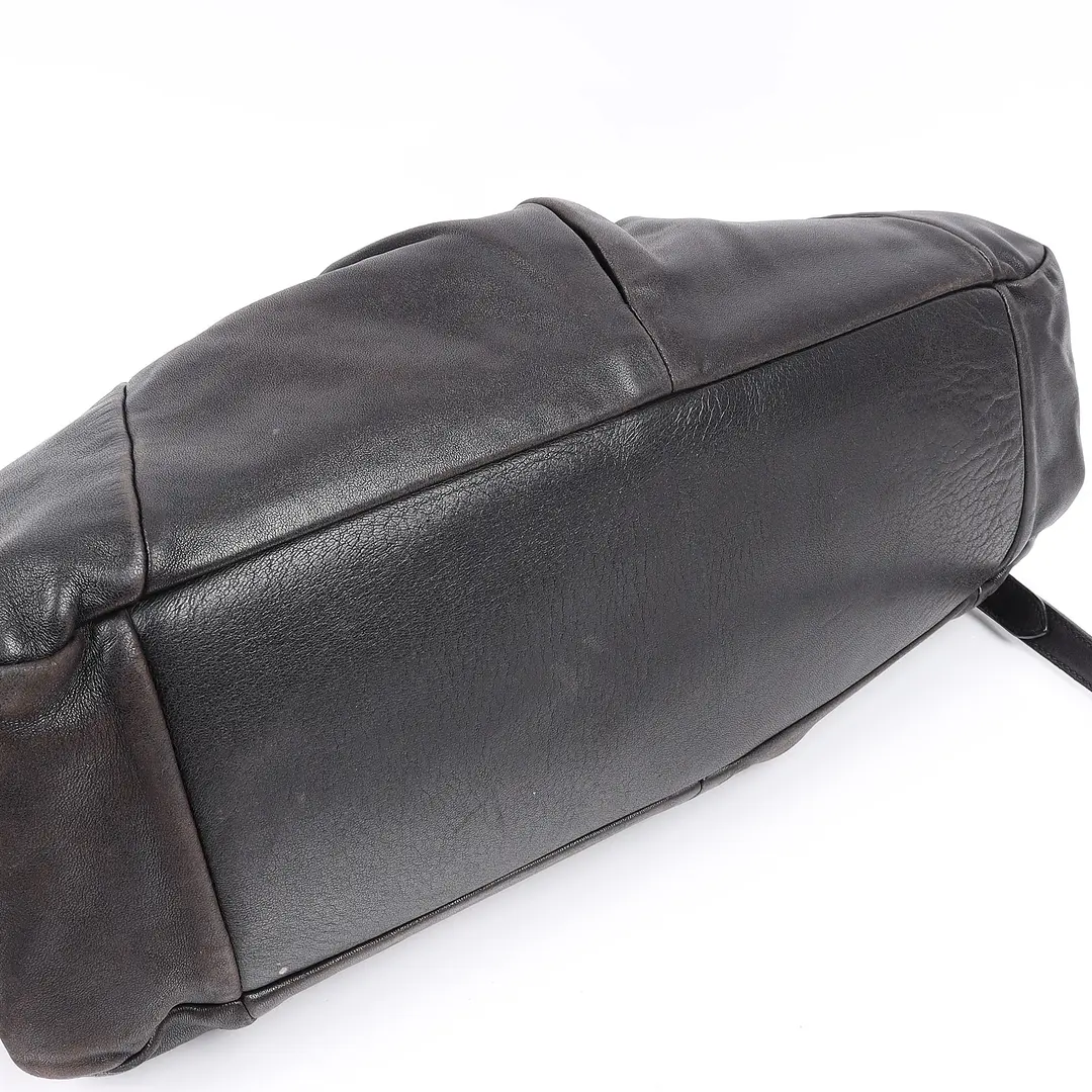 Miu Miu Vitello Lux Black Leather Shoulder Bag
