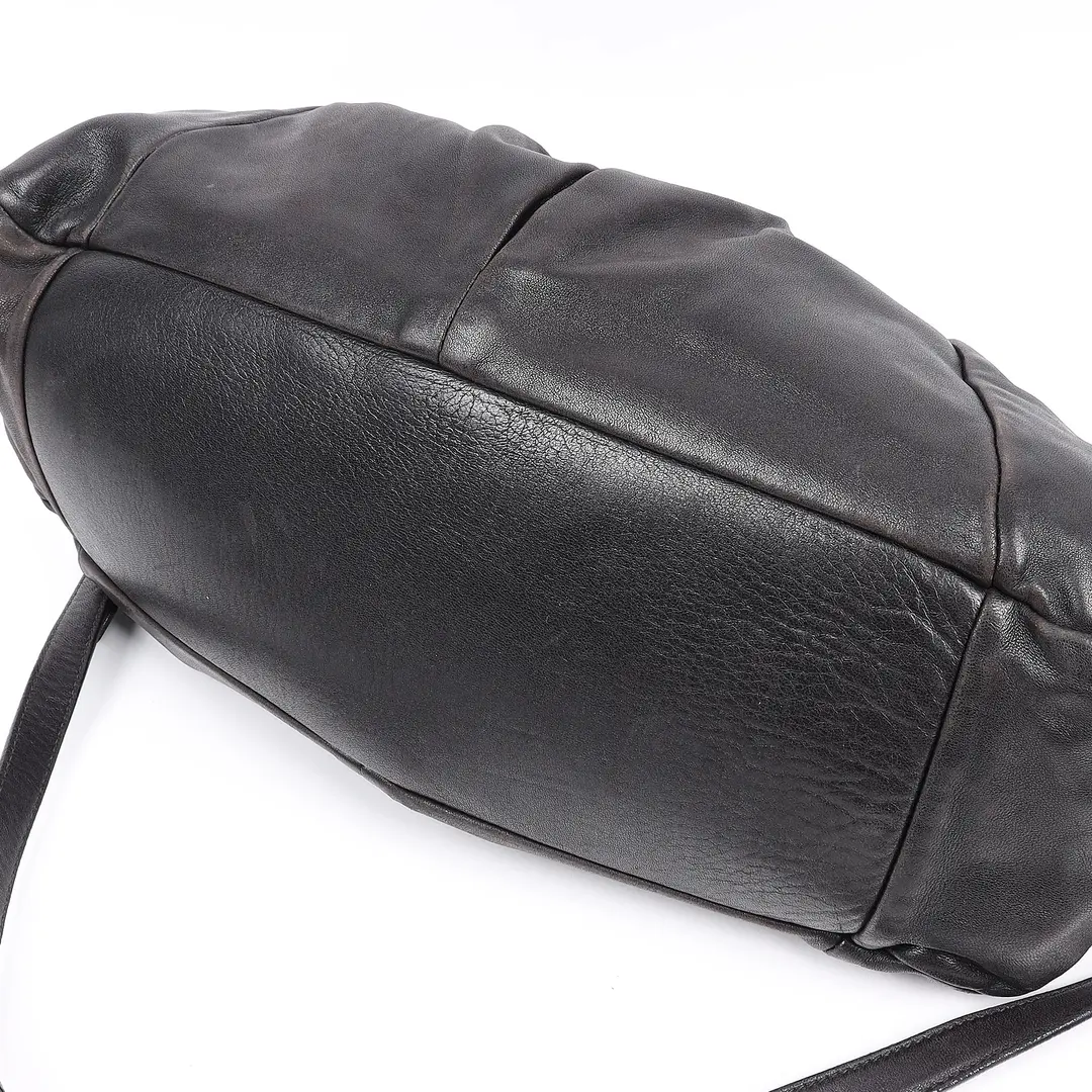 Miu Miu Vitello Lux Black Leather Shoulder Bag