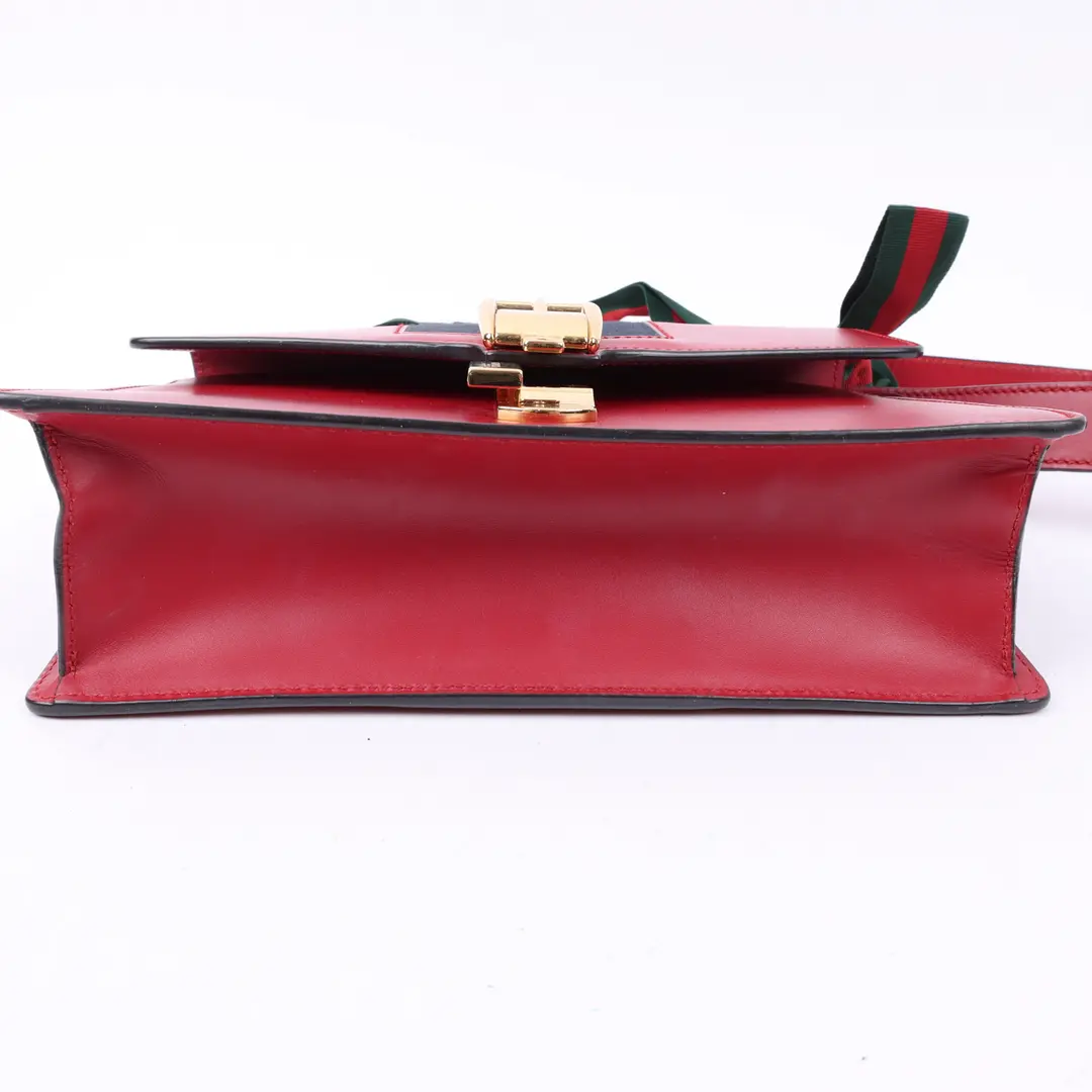 Gucci Sylvie Red Leather Shoulder Bag
