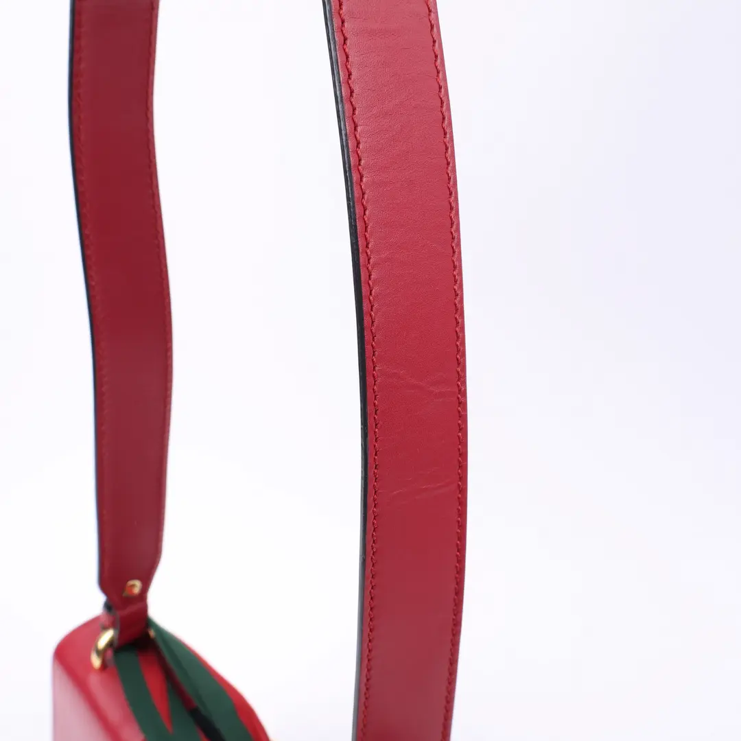 Gucci Sylvie Red Leather Shoulder Bag