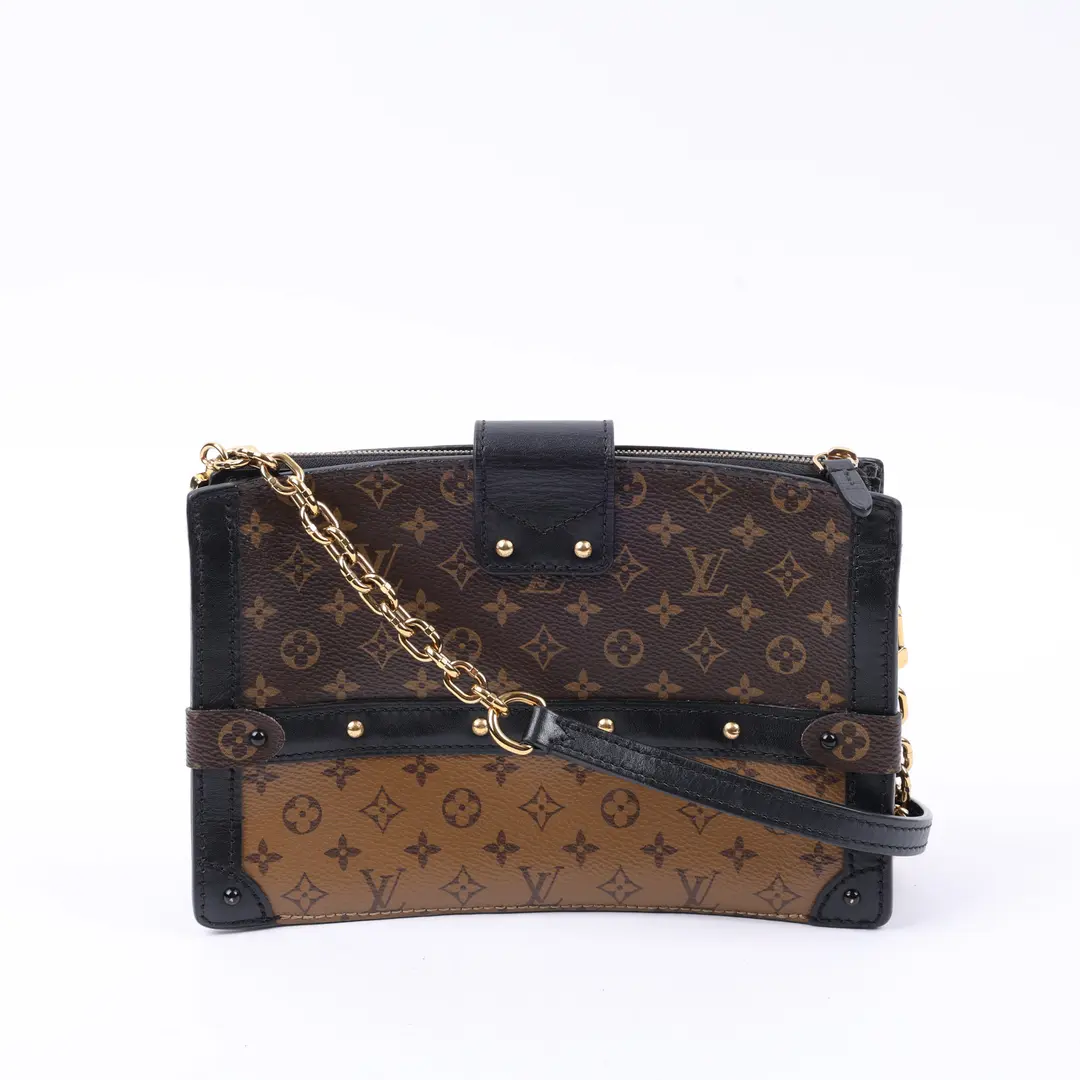 Louis Vuitton Trunk Clutch Brown Monogram Crossbody Bag