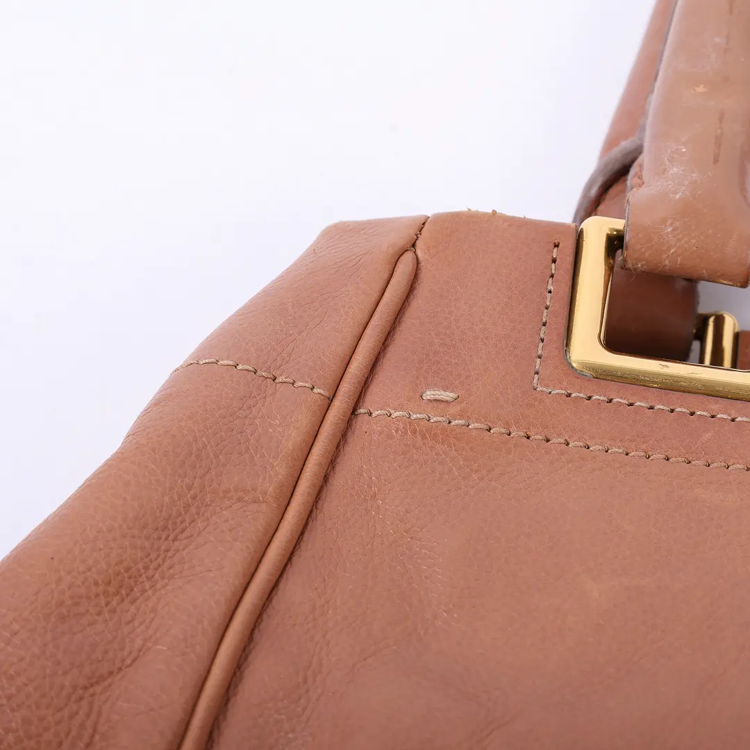 Prada Soft Leather Brown Tote Bag