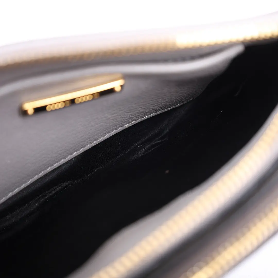 Miu Miu Pochette Silver Distressed Leather Shoulder Bag