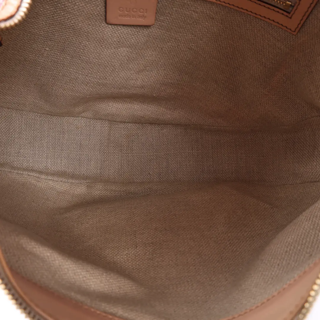 Gucci Bamboo Ring Pink Straw Shoulder Bag