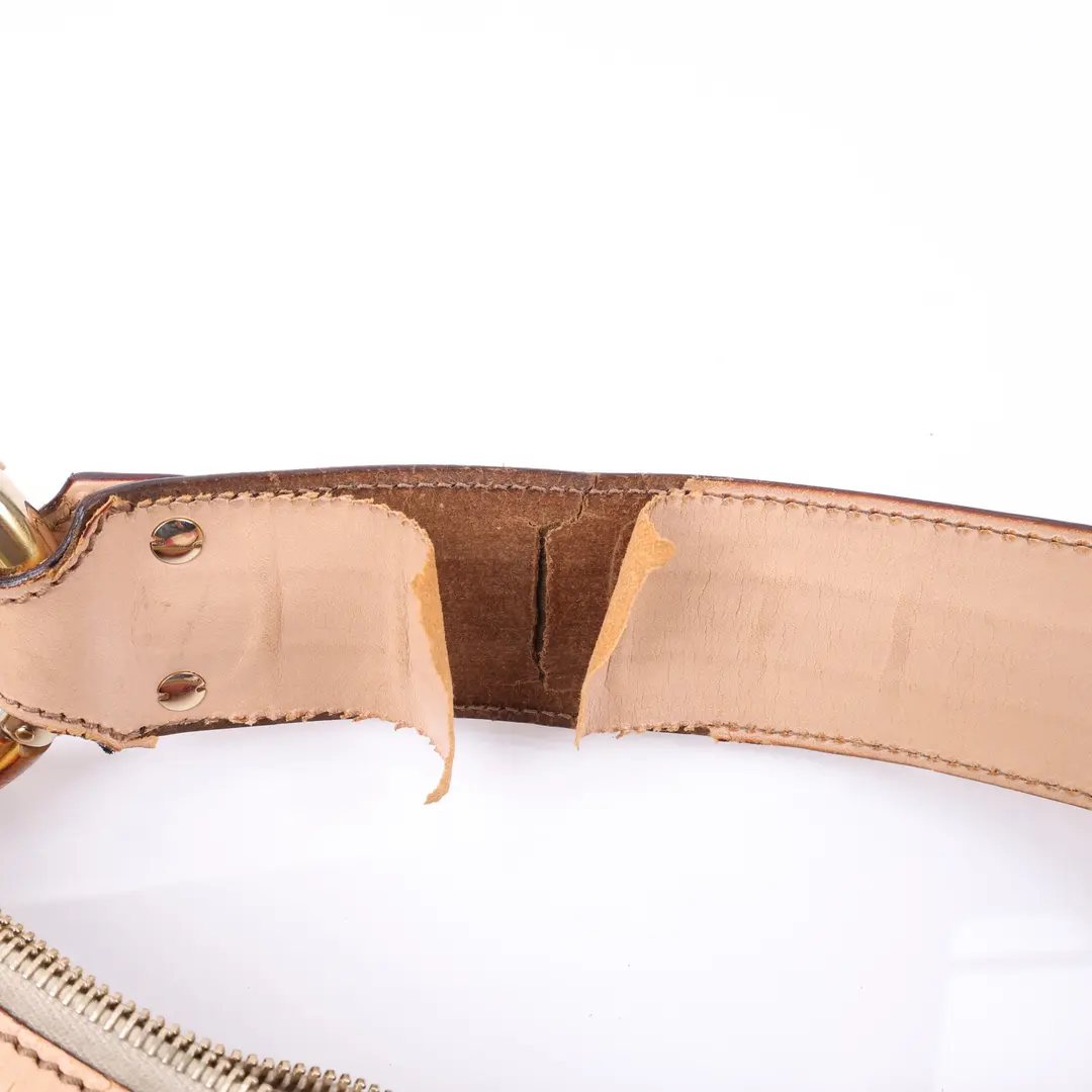Gucci Bamboo Ring Pink Straw Shoulder Bag