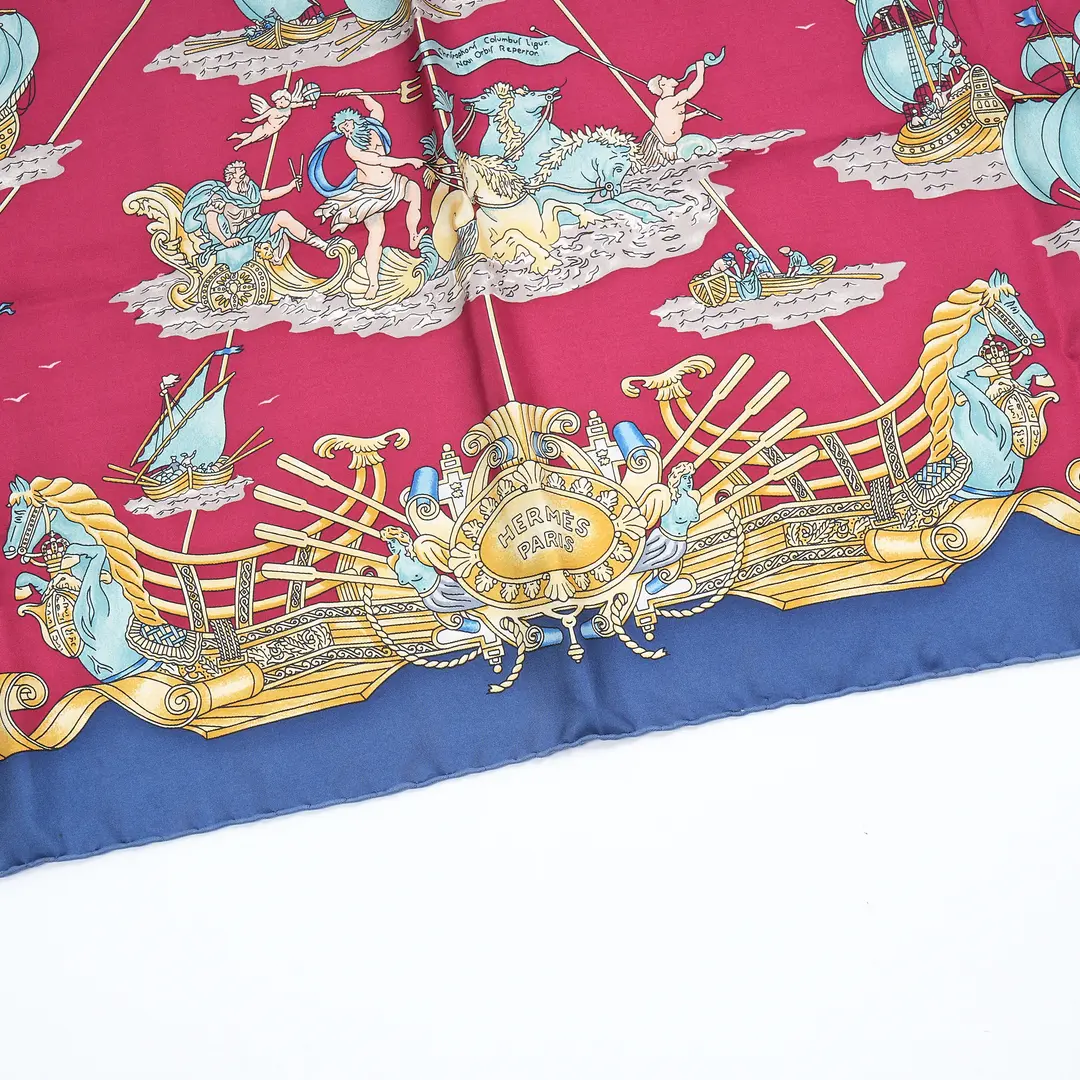 Hermes Voiles de Lumiere Red Silk 90 Scarf
