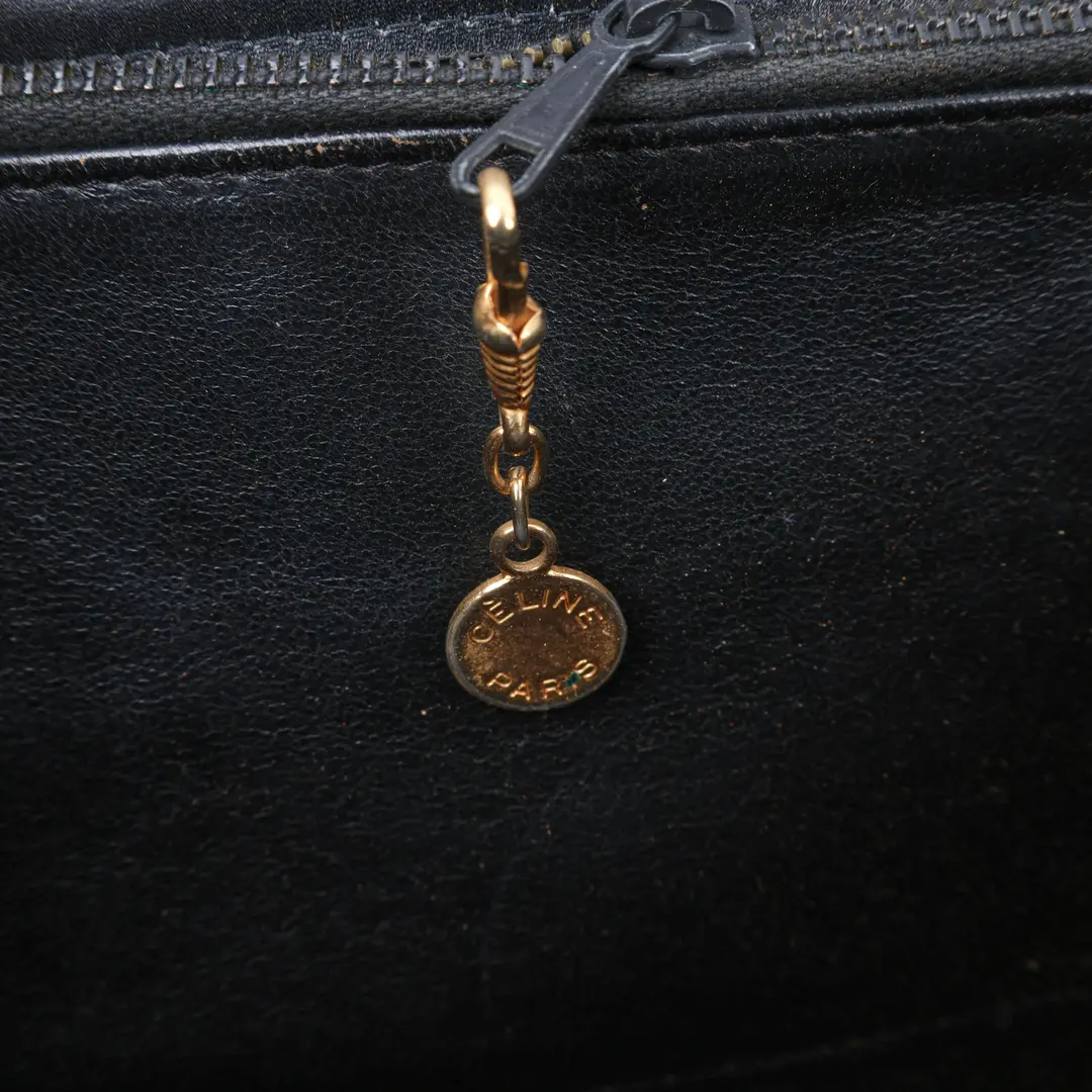Celine Horse Carriage Black Leather Shoulder Bag