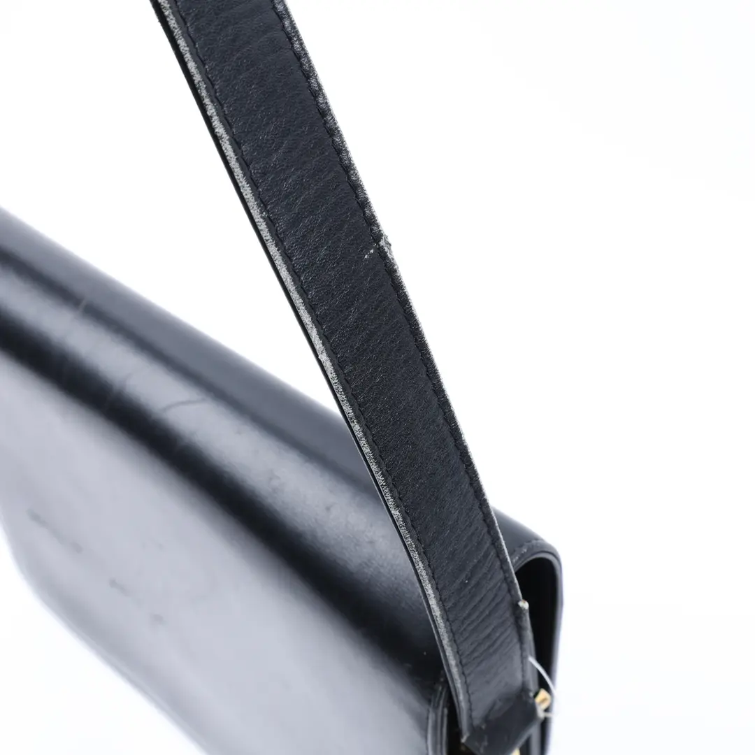Celine Horse Carriage Black Leather Shoulder Bag