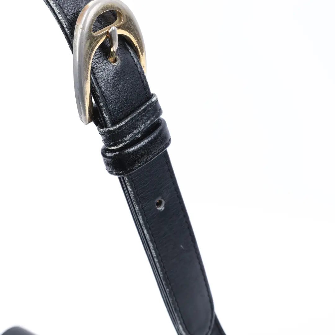 Celine Horse Carriage Black Leather Shoulder Bag
