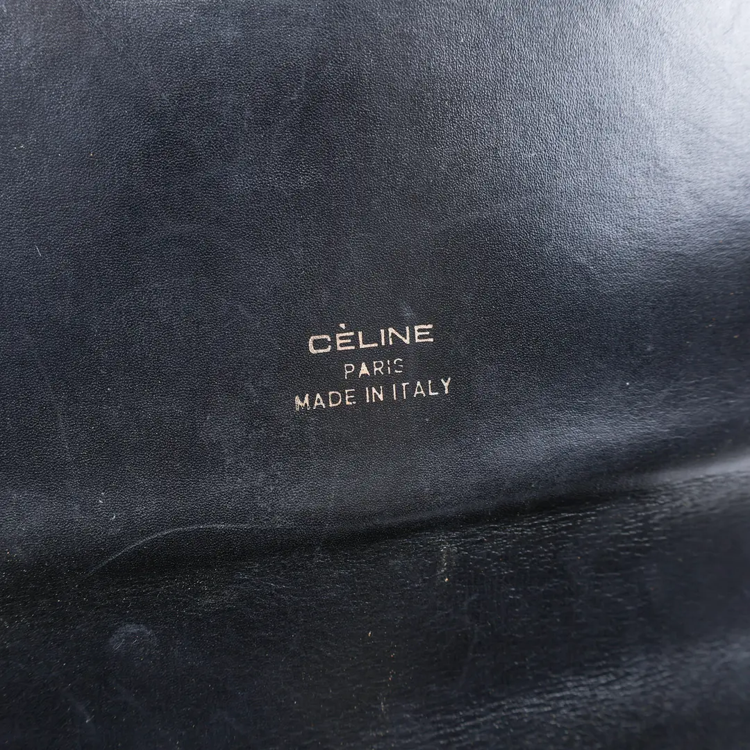 Celine Horse Carriage Black Leather Shoulder Bag