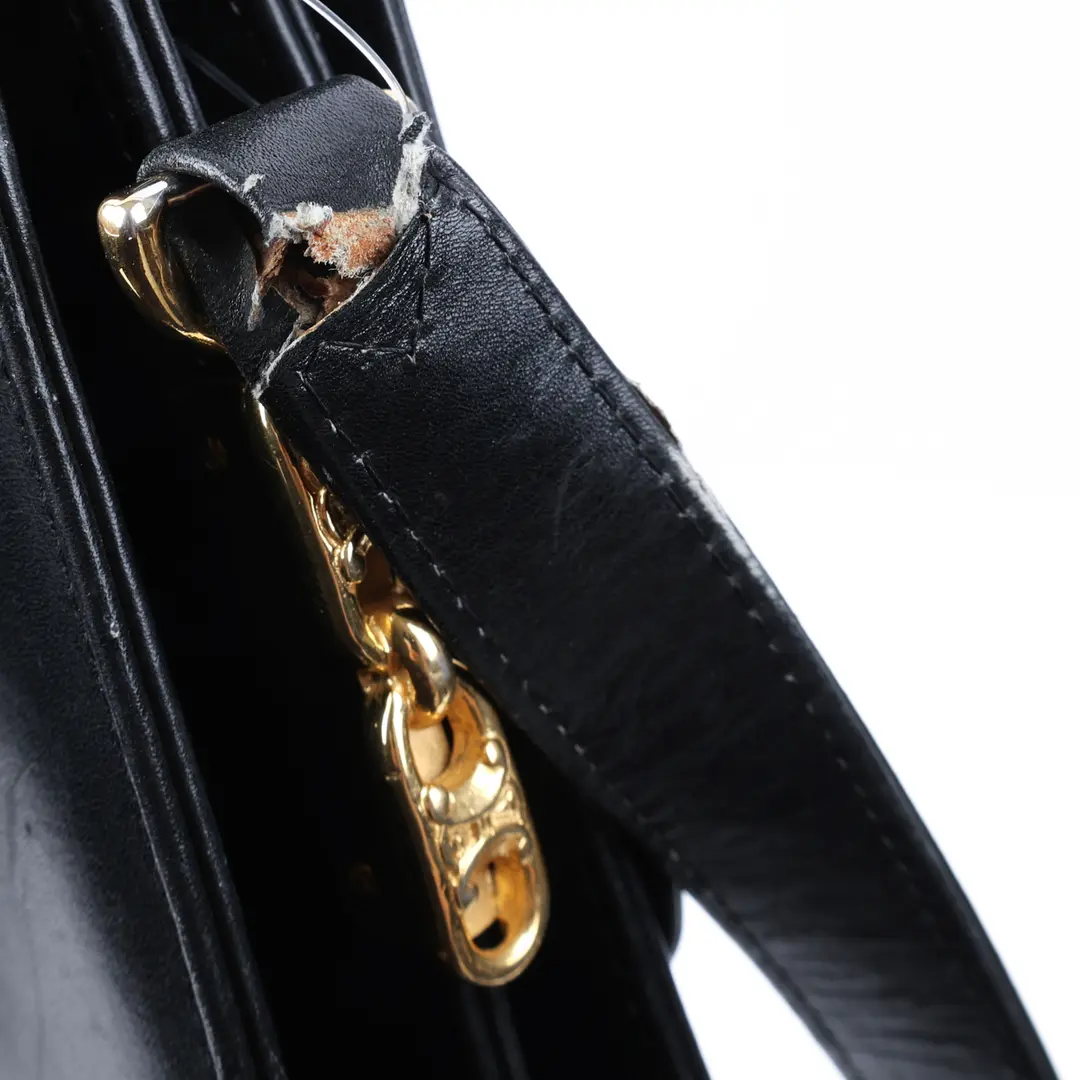 Celine Horse Carriage Black Leather Shoulder Bag