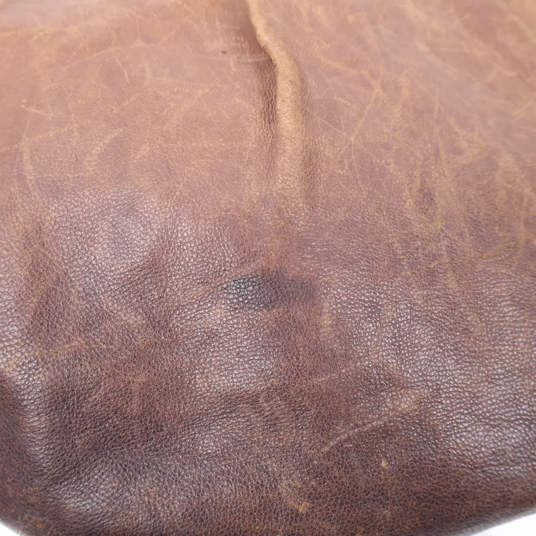 Prada Pleated Hobo Brown Leather Shoulder Bag