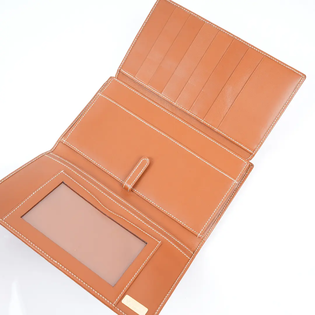 Gucci Vintage GG Canvas Brown Leather Kiss Lock Wallet