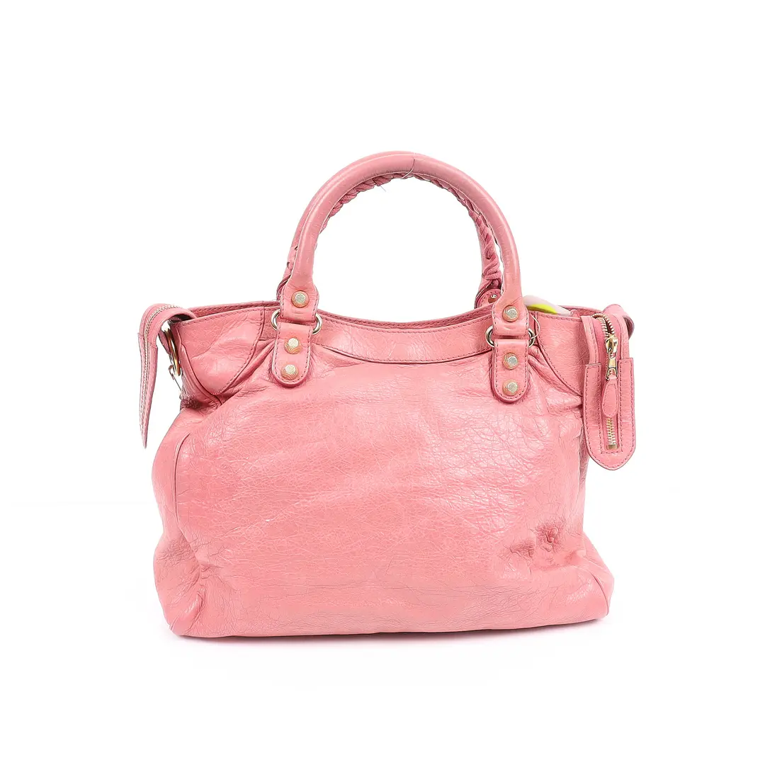 Balenciaga Classic City Pink Lambskin Handbag
