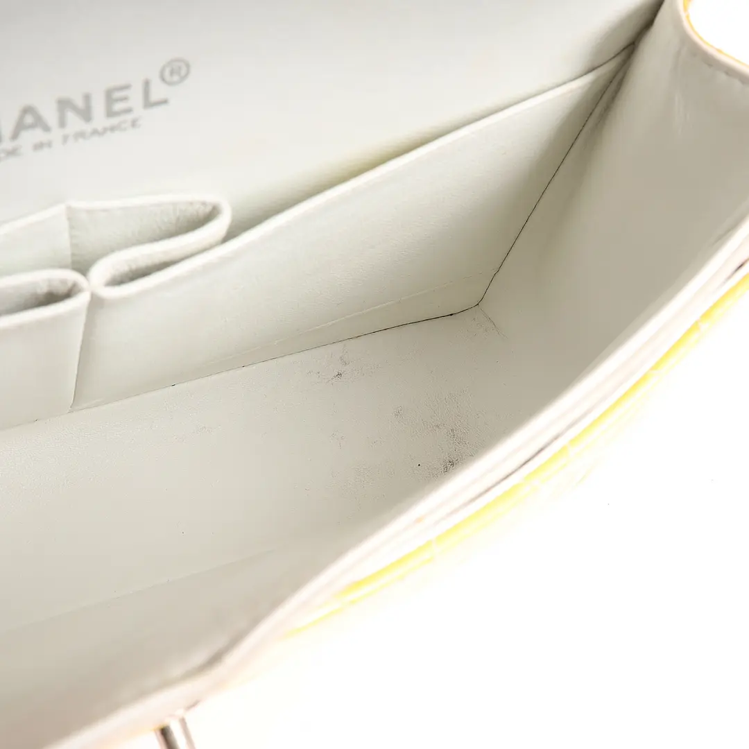 Chanel Classic Flap Yellow Patent Leather Shoulder Bag