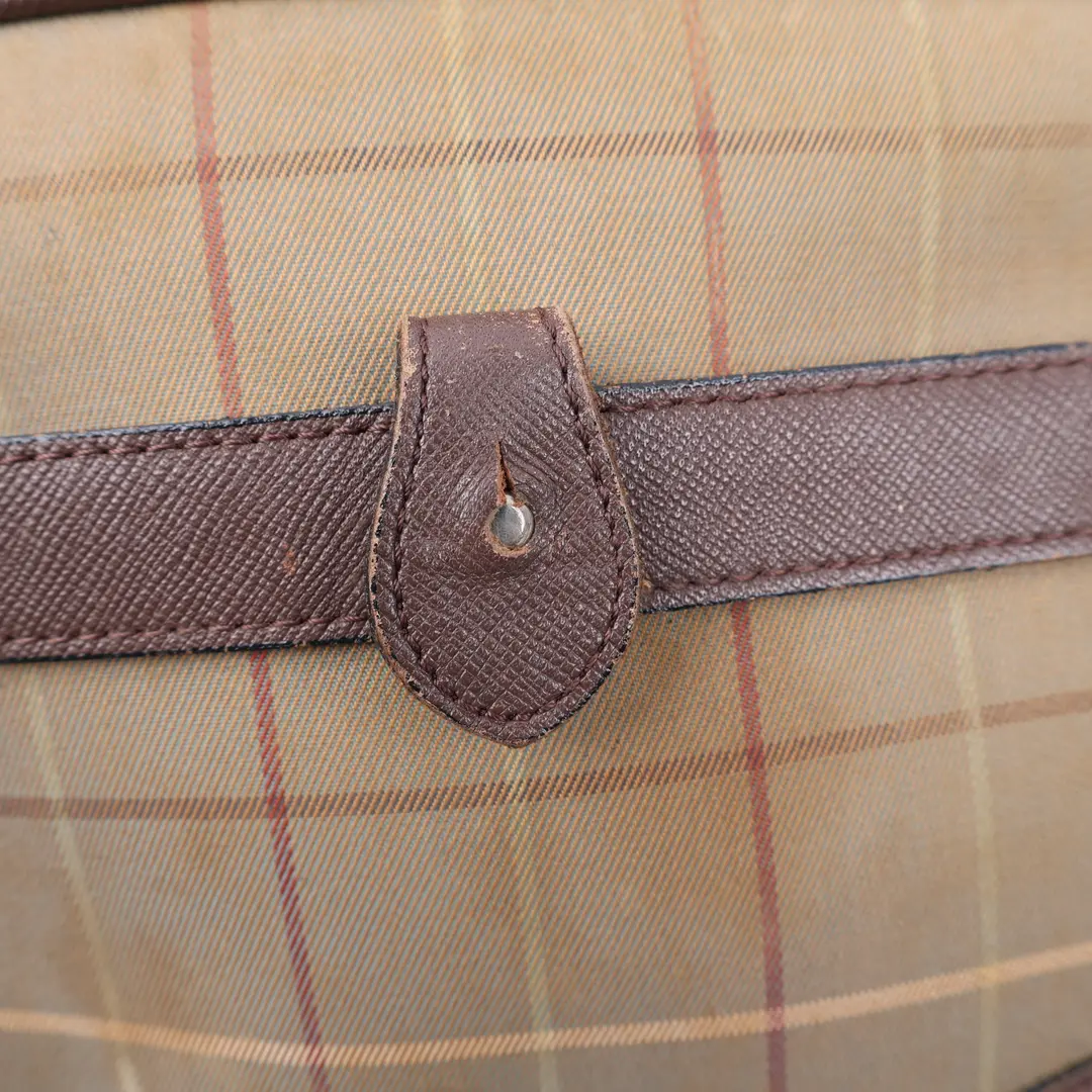 Burberry Vintage Check Beige Canvas Crossbody Bag