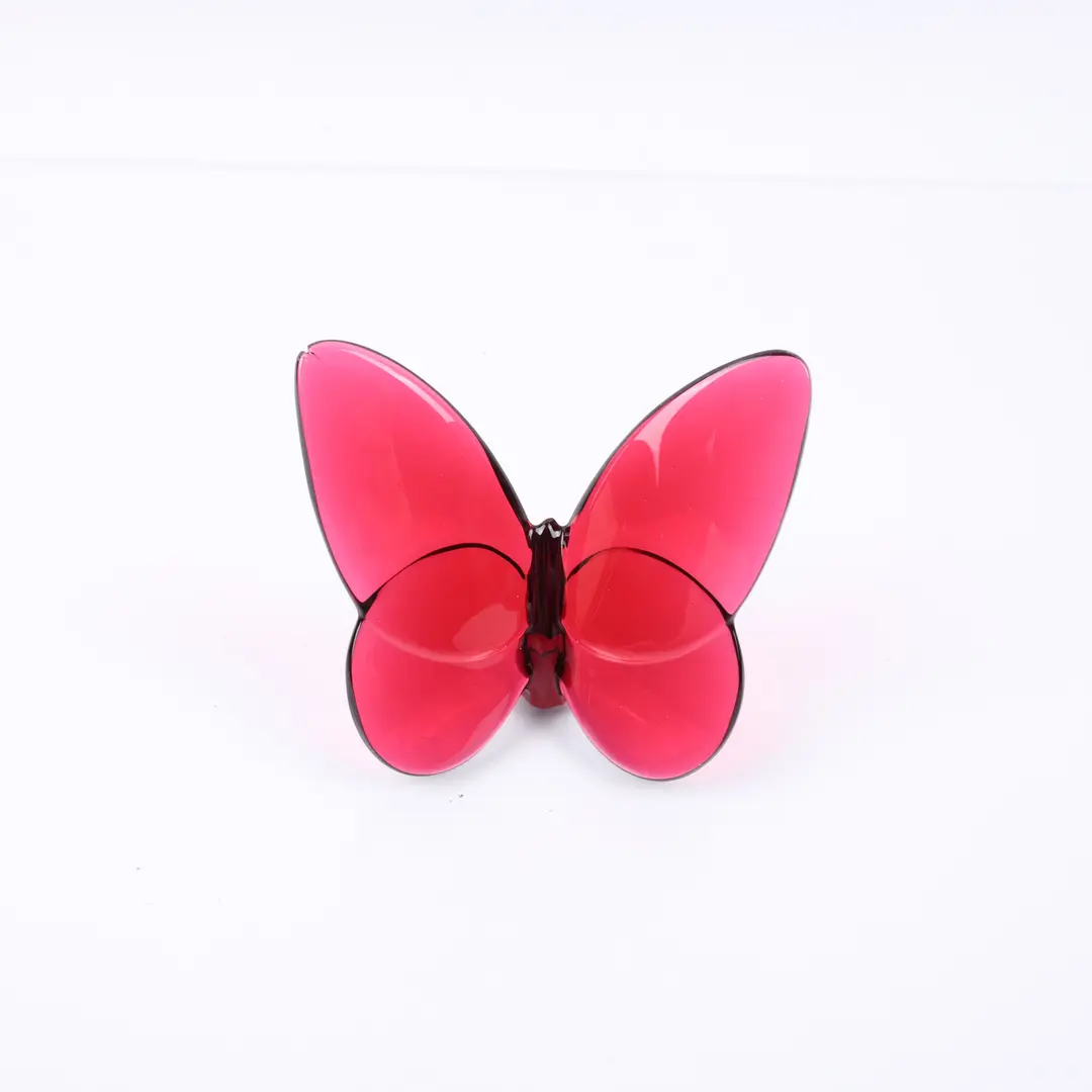 Baccarat Lucky Butterfly Pink Crystal Figurine