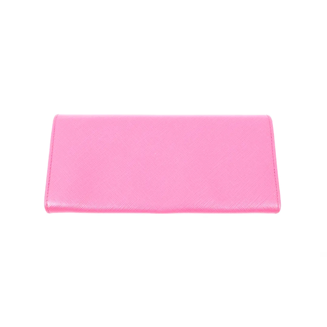 Salvatore Ferragamo Vara Bow Pink Saffiano Leather Wallet