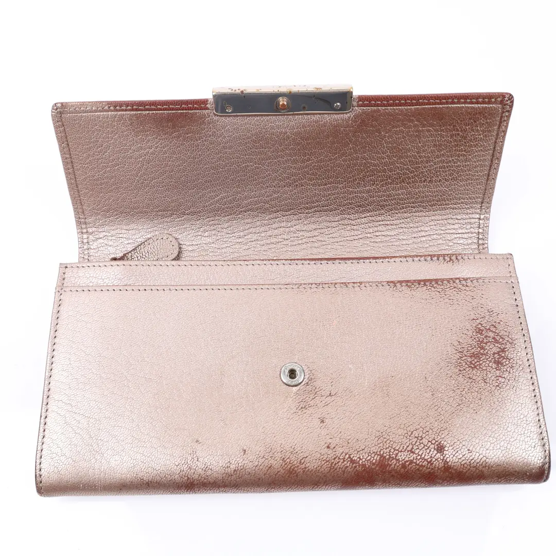 Cartier Love Pink Metallic Leather Wallet