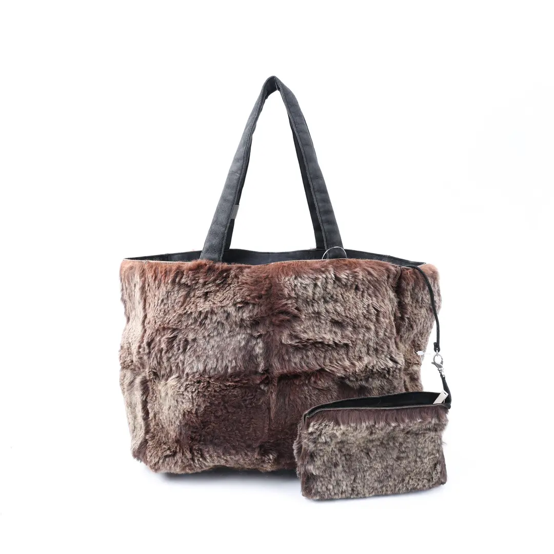 Chanel Patchwork Fur Brown Fur Tote Bag