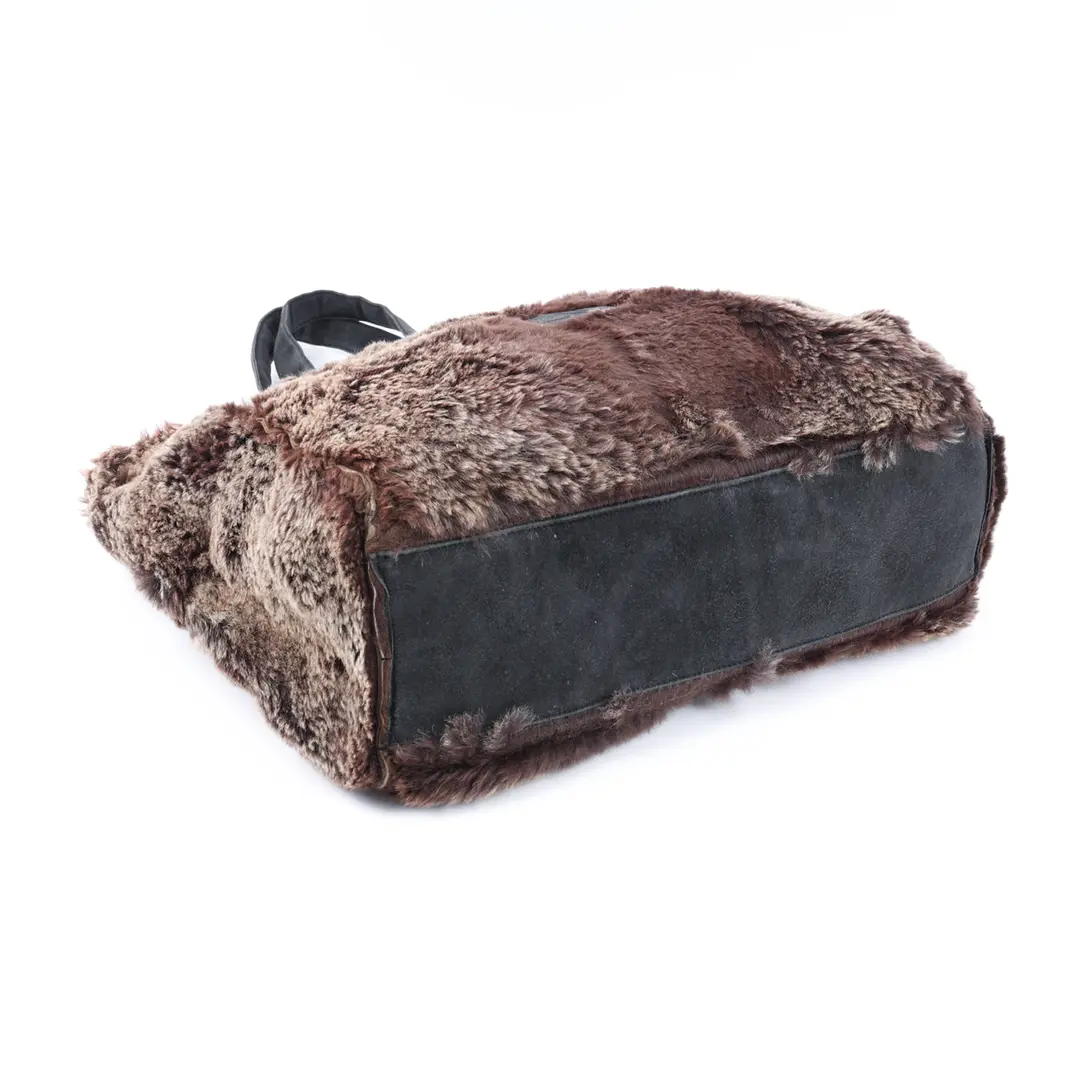 Chanel Patchwork Fur Brown Fur Tote Bag