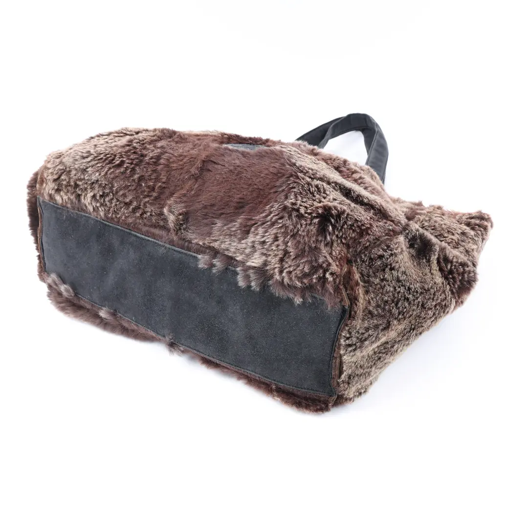 Chanel Patchwork Fur Brown Fur Tote Bag