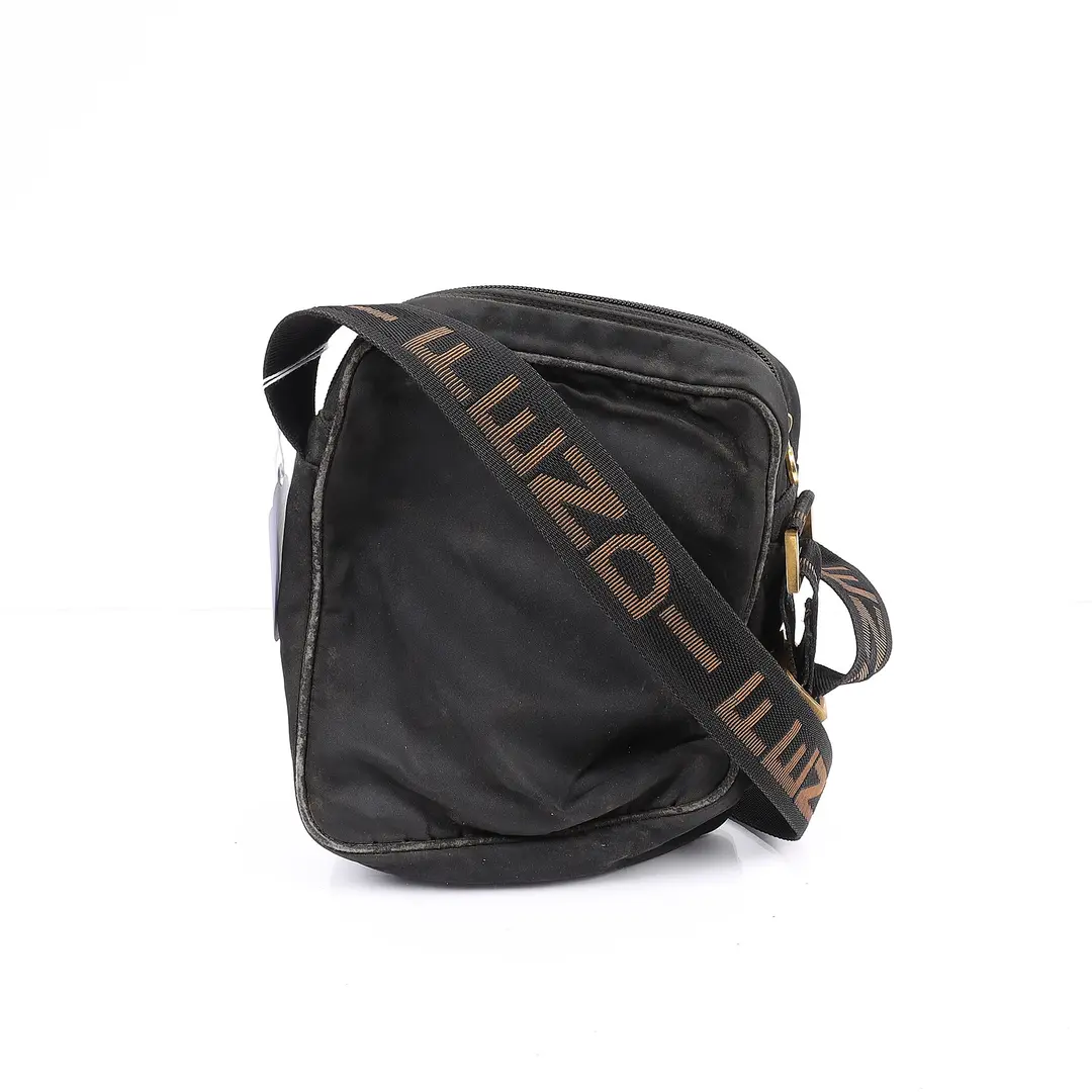 Fendi Logo Black Nylon Crossbody Bag