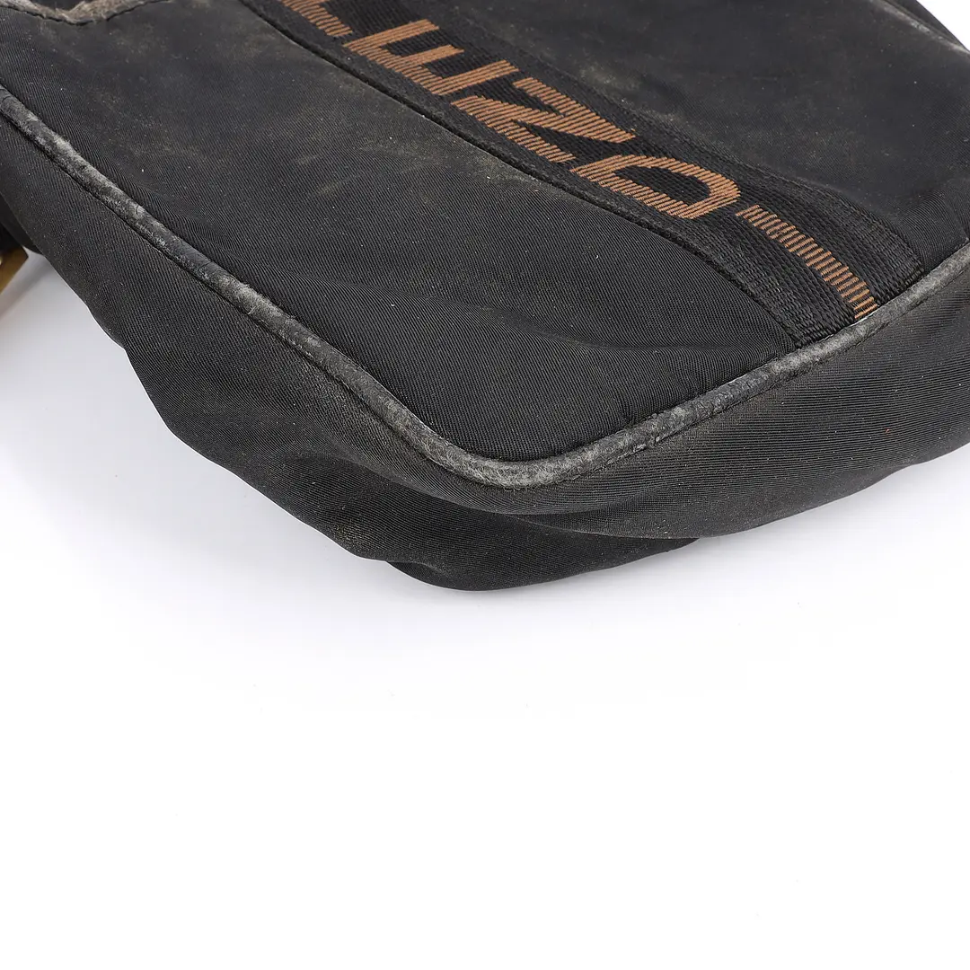 Fendi Logo Black Nylon Crossbody Bag
