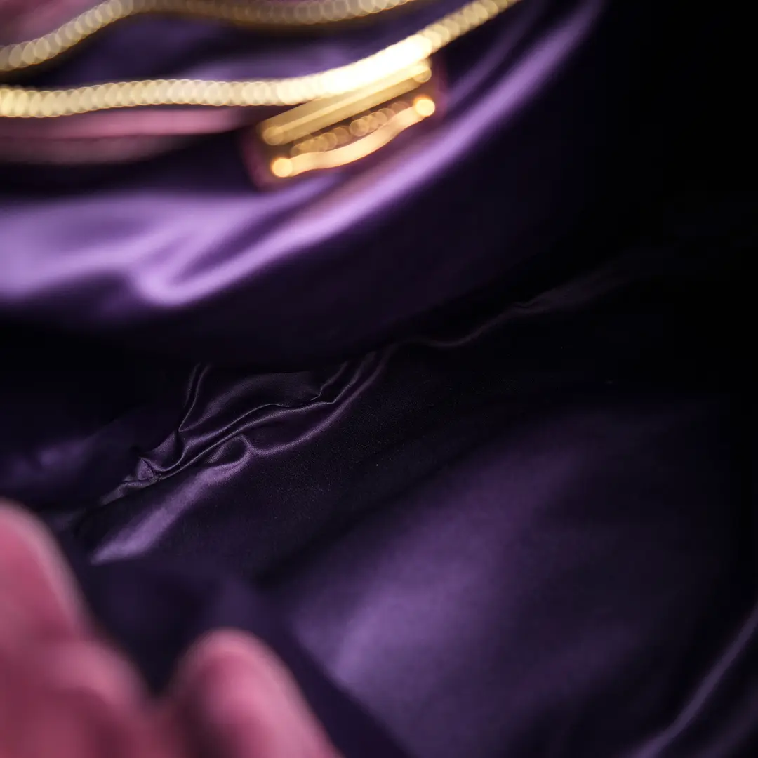 Miu Miu Coffer Purple Leather Shoulder Bag