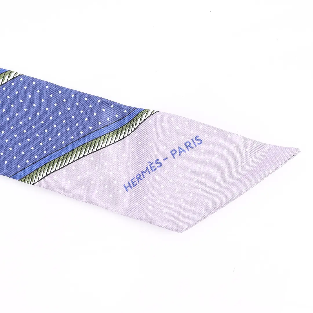 Hermes Twilly Blue Silk Scarf