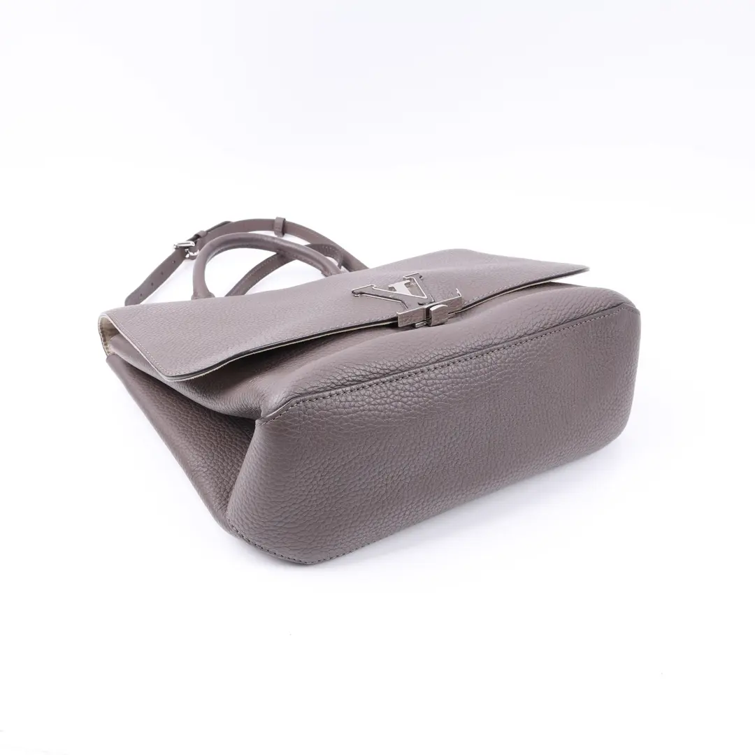 Louis Vuitton Lockme II Gray Leather Shoulder Bag