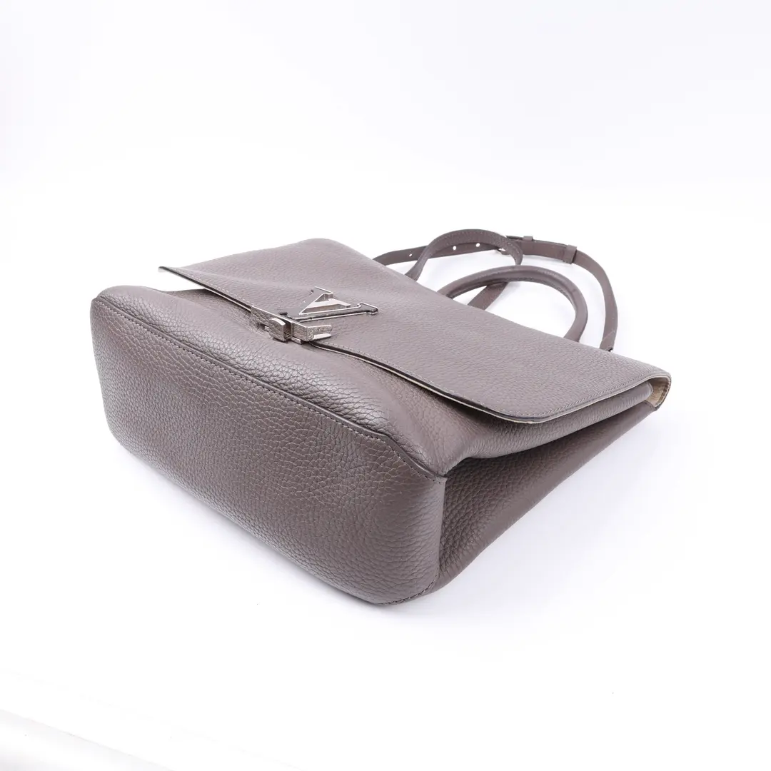 Louis Vuitton Lockme II Gray Leather Shoulder Bag