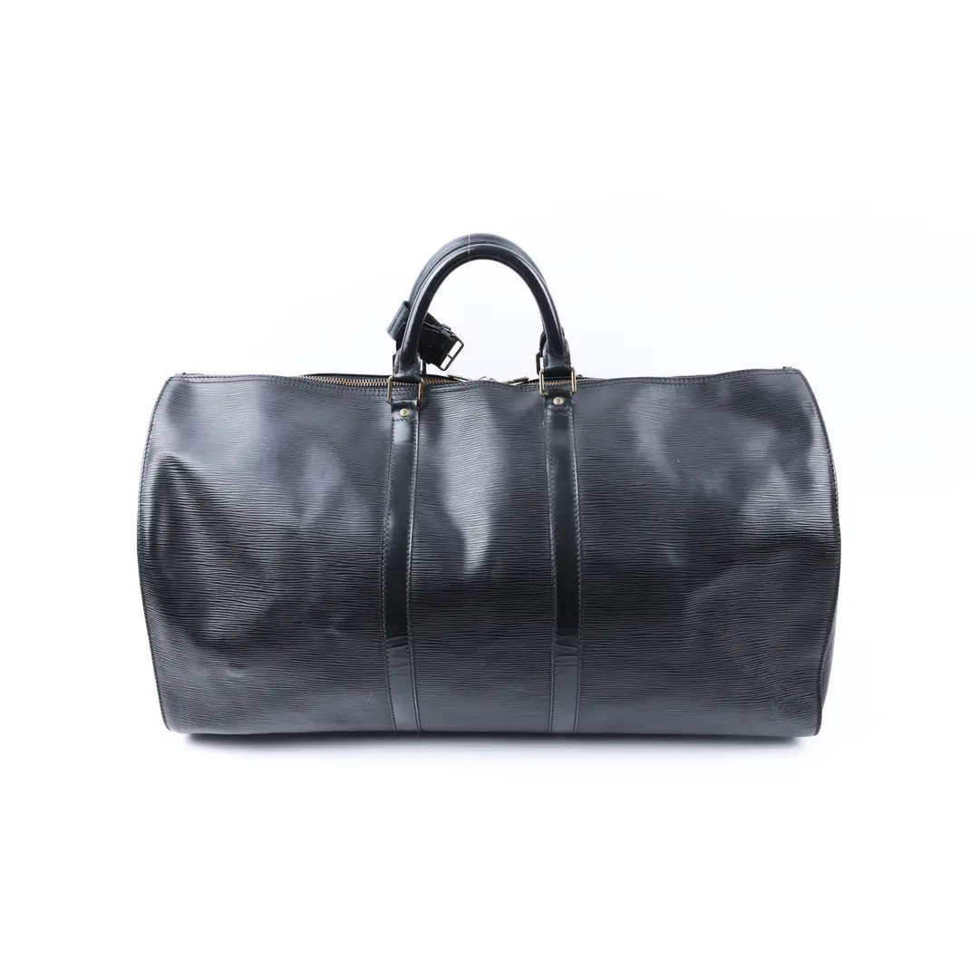 Louis Vuitton Keepall Black Epi Leather Duffle Bag