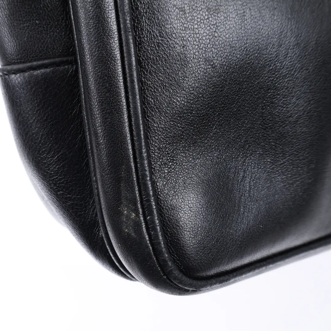 Chanel Vintage CC Turnlock Black Lambskin Shoulder Bag