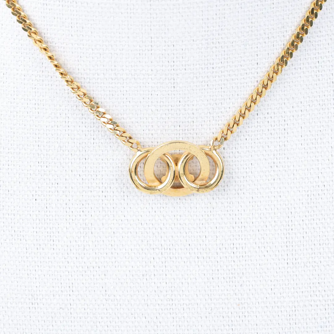 Celine Triomphe Gold Gold Plated Necklace