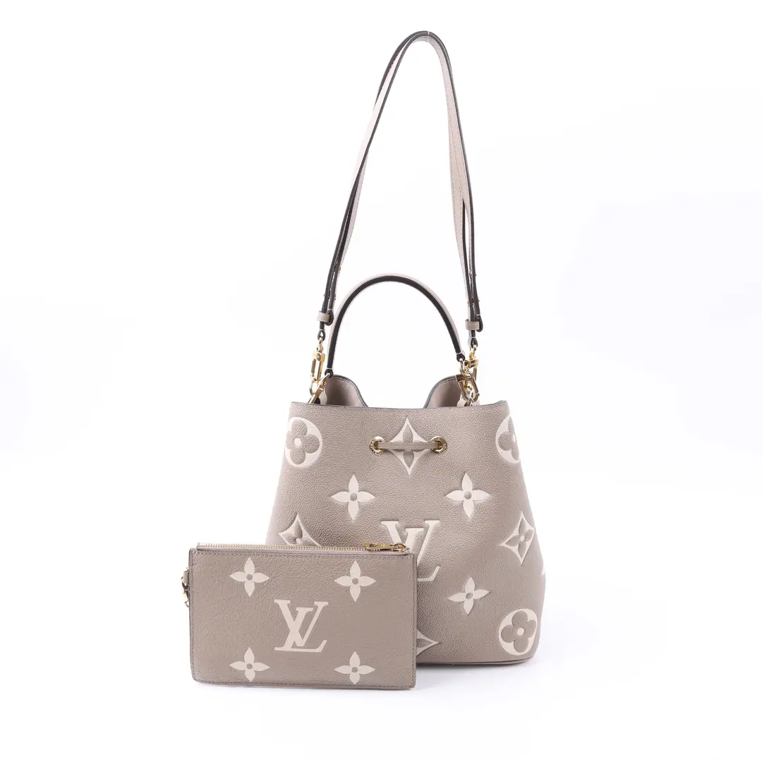 Louis Vuitton NeoNoe MM Beige Monogram Empreinte Bucket Bag