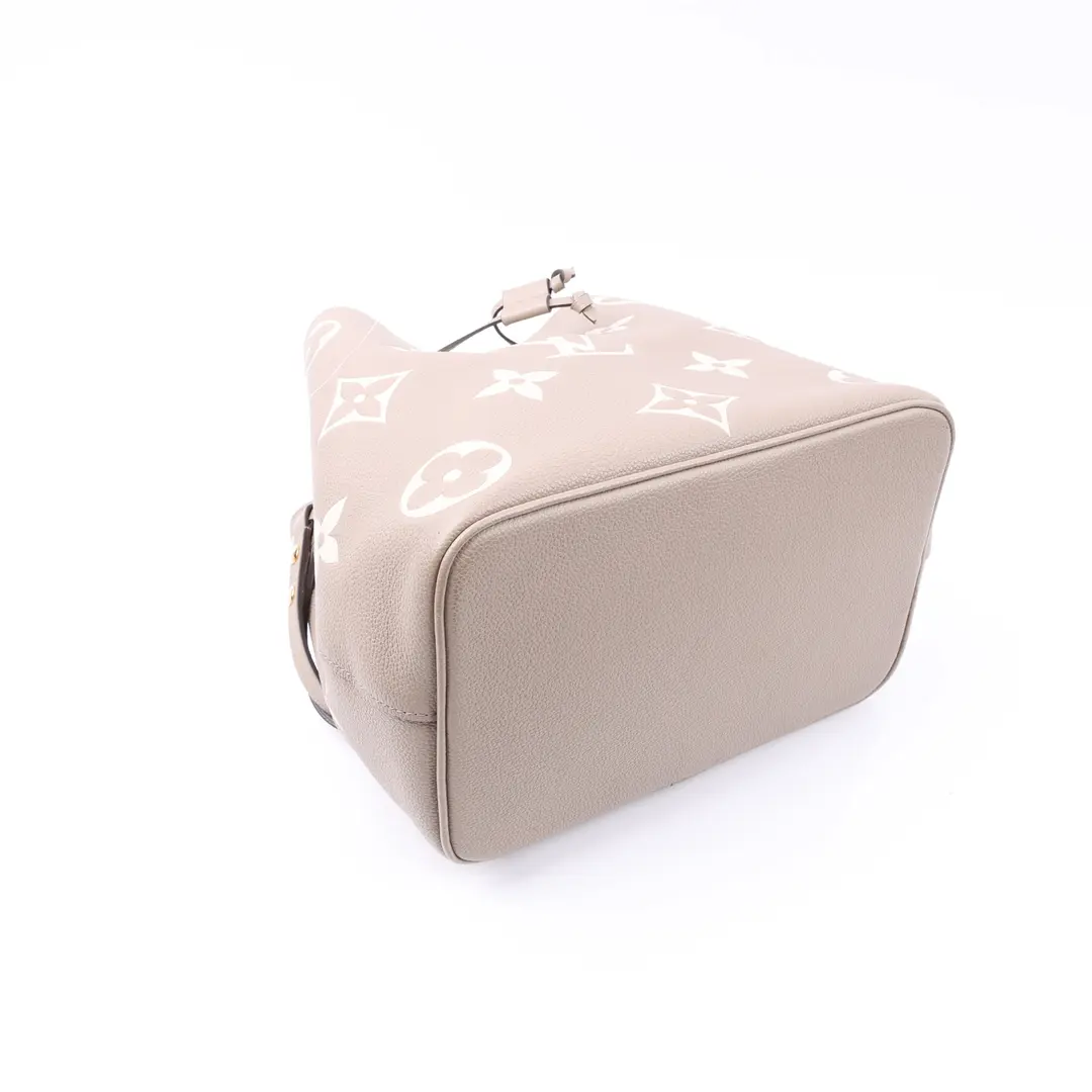 Louis Vuitton NeoNoe MM Beige Monogram Empreinte Bucket Bag