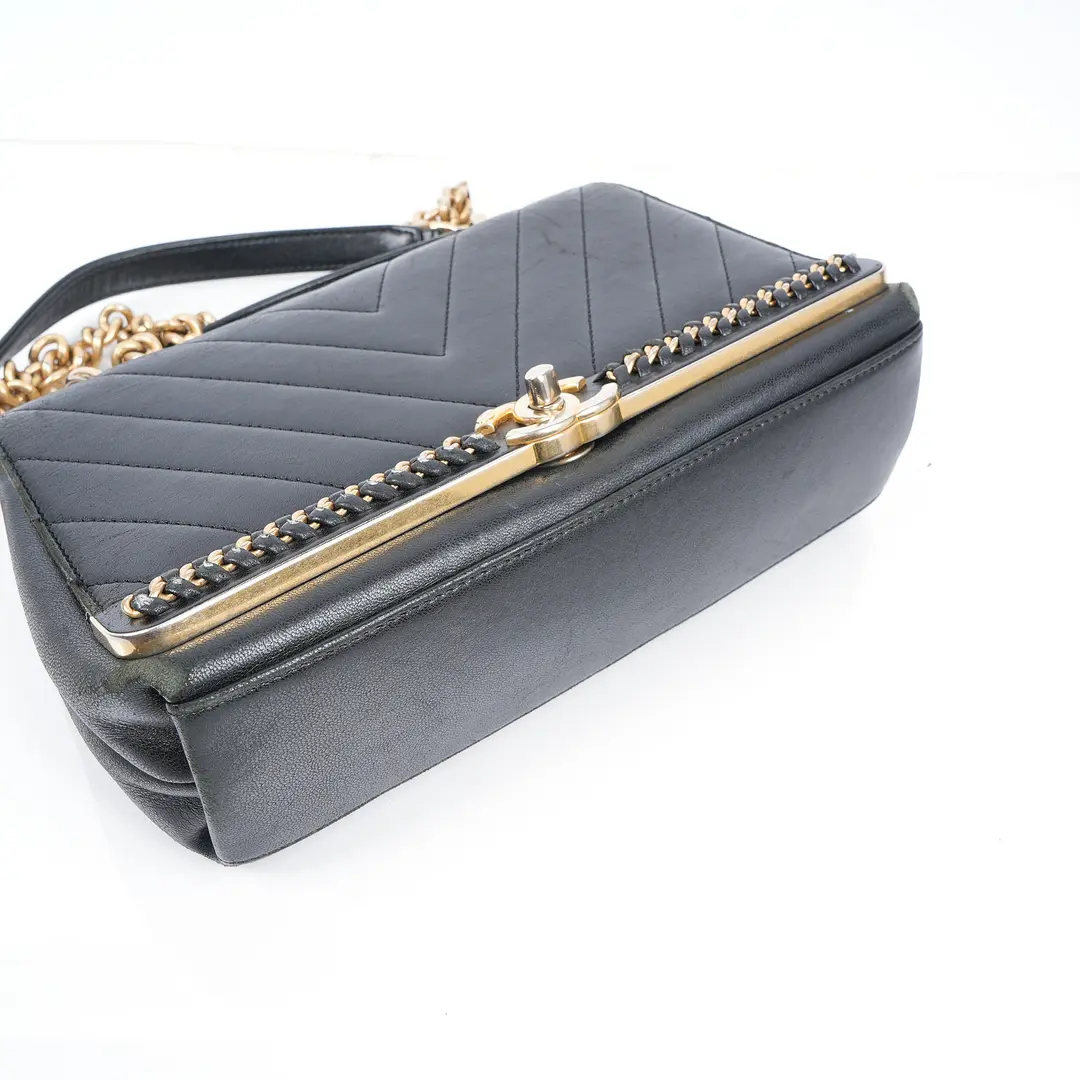 Chanel CC Trend Black Calfskin Shoulder Bag