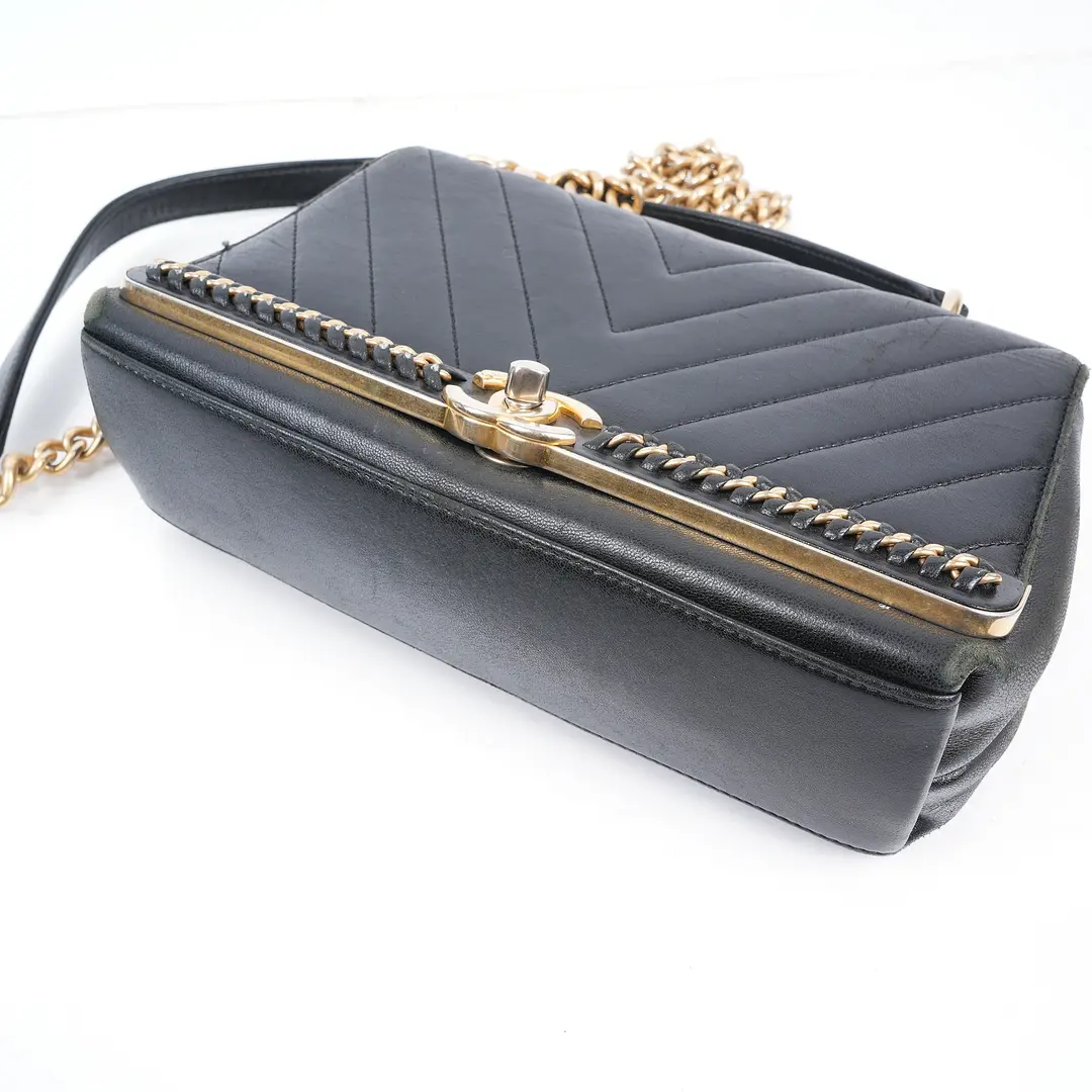 Chanel CC Trend Black Calfskin Shoulder Bag