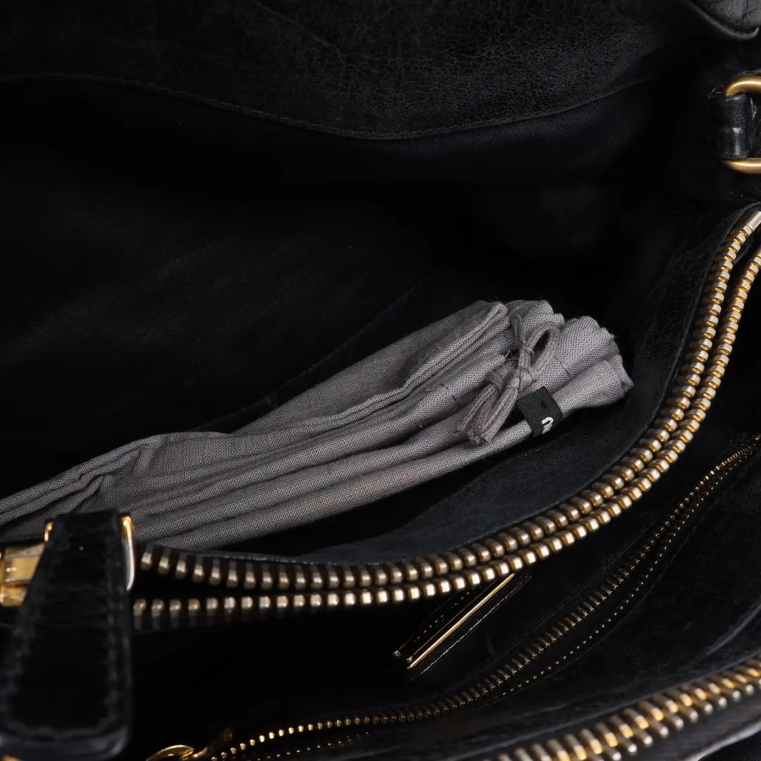 Miu Miu Vitello Lux Black Leather Satchel Bag