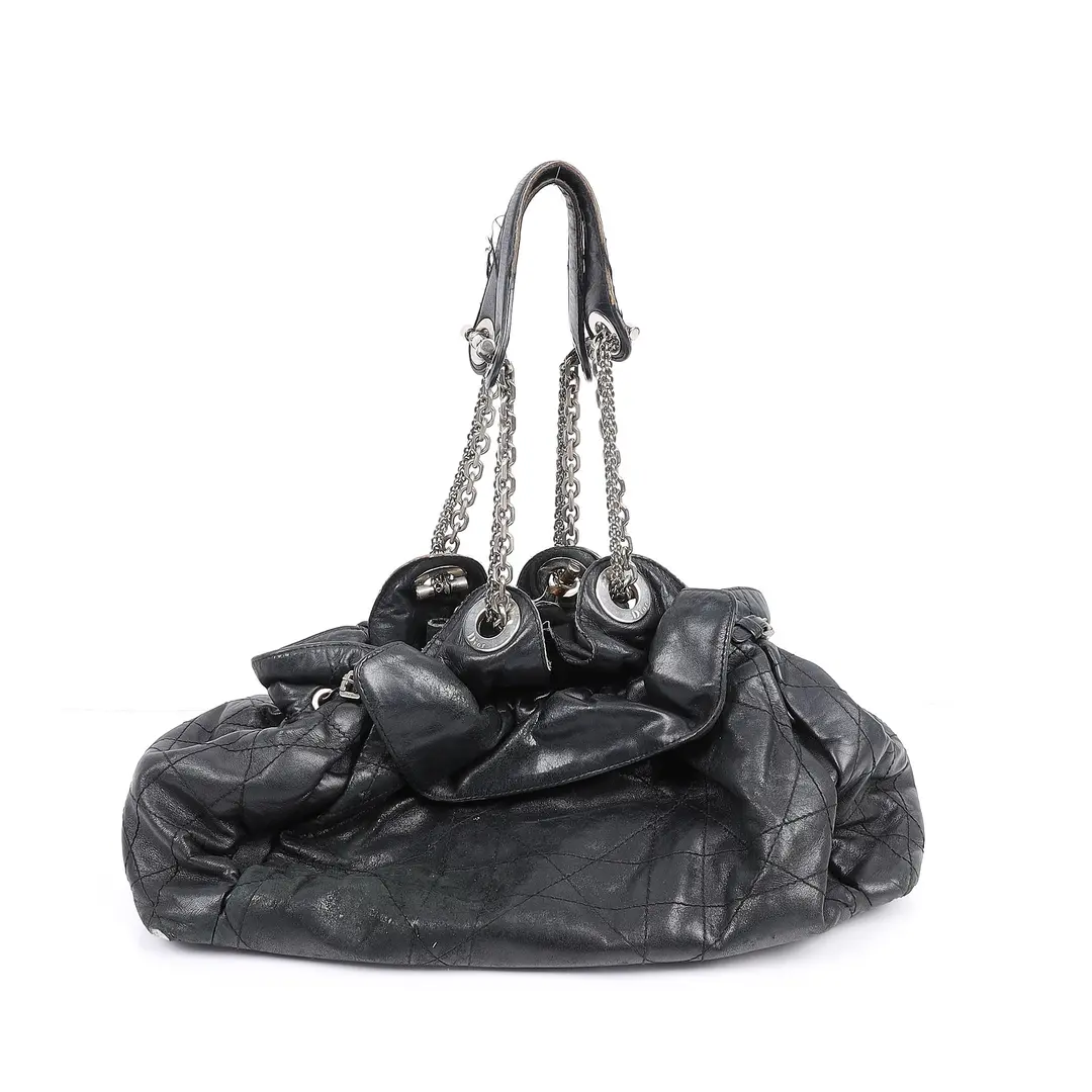 Dior Le Trente Black Cannage Leather Shoulder Bag